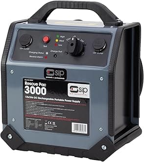SIP Rescue Pac 3000 Battery Booster Jump Starter Power Pack 12V/24V 3000A/1500A