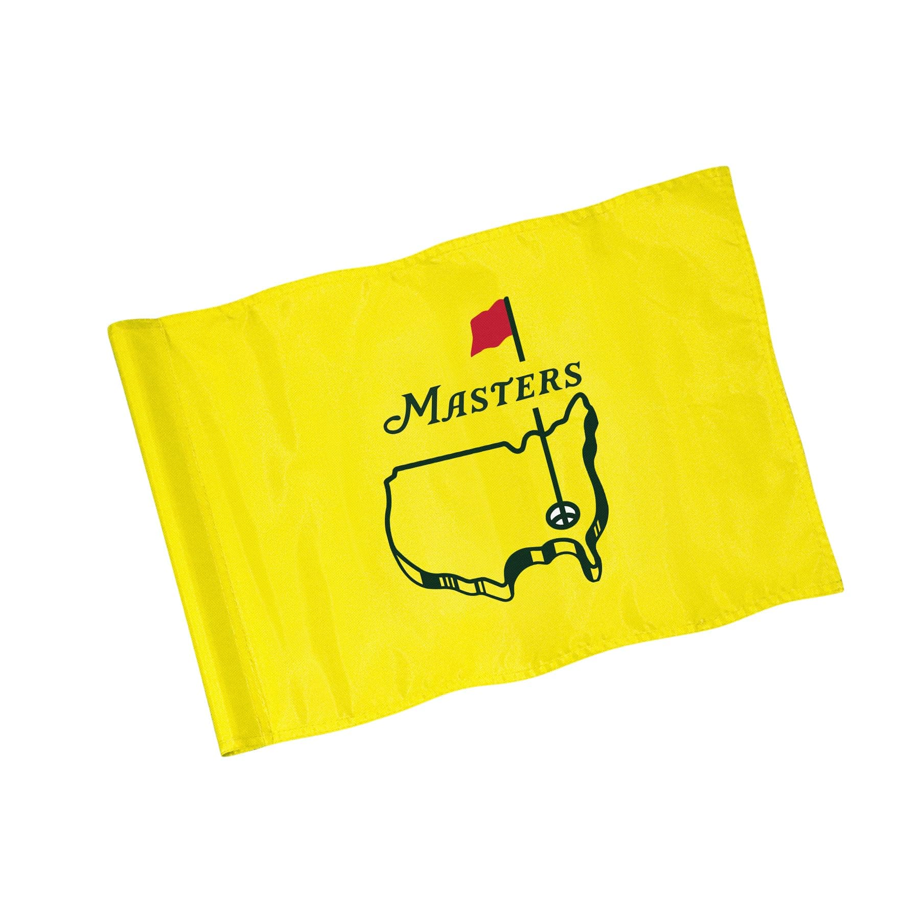 Golf Flag with Tube, Double-Side Printed Augusta National Flag, 420D Nylon Golf Pin Flags, Putting Green Flags for Golf Course Driving Range Collection, 14" H x 20" L, Yellow