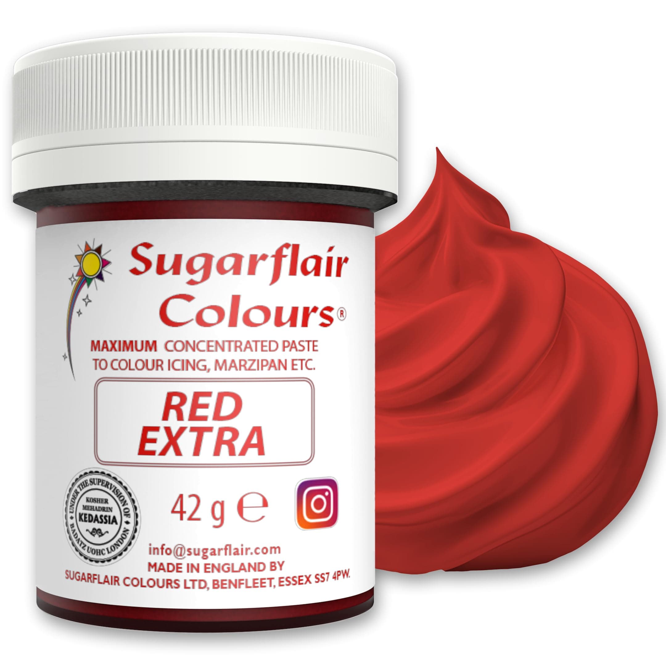 Sugarflair Maximum Concentrated Paste Edible Food Colouring 42g - Red Extra
