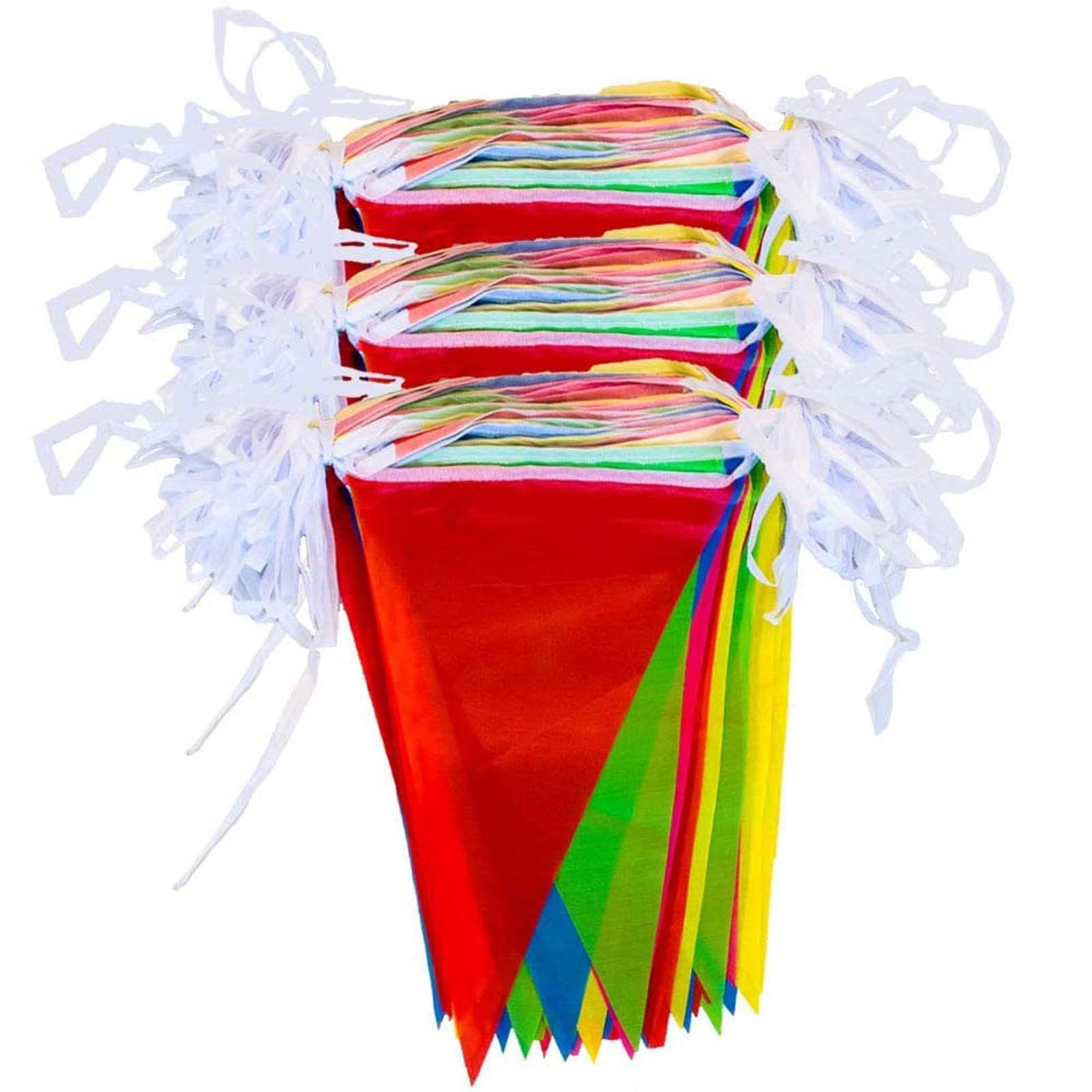 zagtag 375 Feet Pennant Banners String Flag Banner, 300Pcs Nylon Fabric Pennant Flags for Grand Opening,Party Festivals Decorations