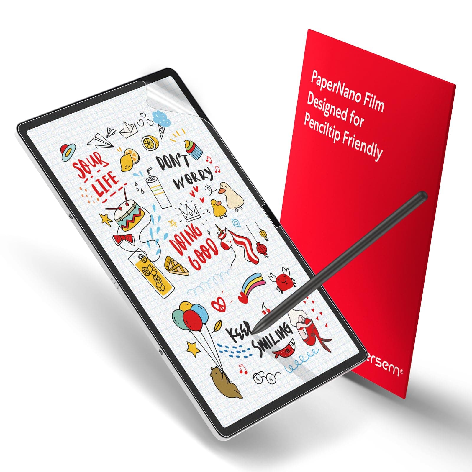 bersem 2 PACK Paperfeel Screen Protector Designed for Samsung Galaxy Tab S10 Plus/Tab S9 Plus/Tab S9 FE+ / Tab S8 Plus/Tab S7 FE/Tab S7 Plus (12.4 inch), Anti Glare, Like Drawing on Paper