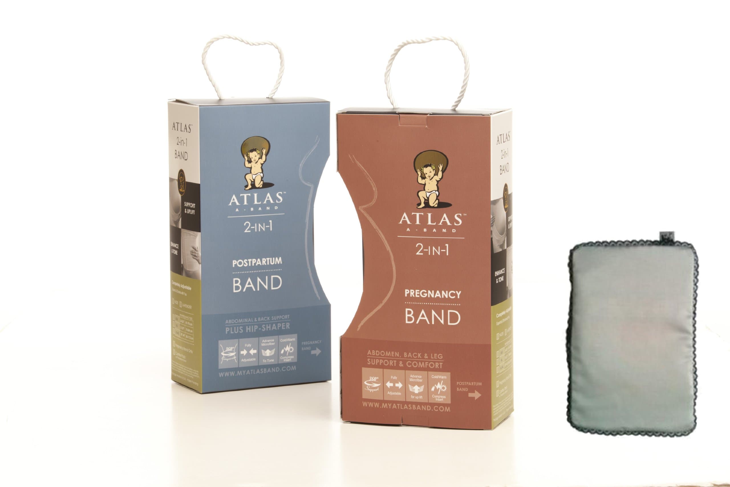 Atlas Band Combo: Support Pregnancy Band, Toning Postpartum Band and Cold/Warm Compress - Nude Medium/Large