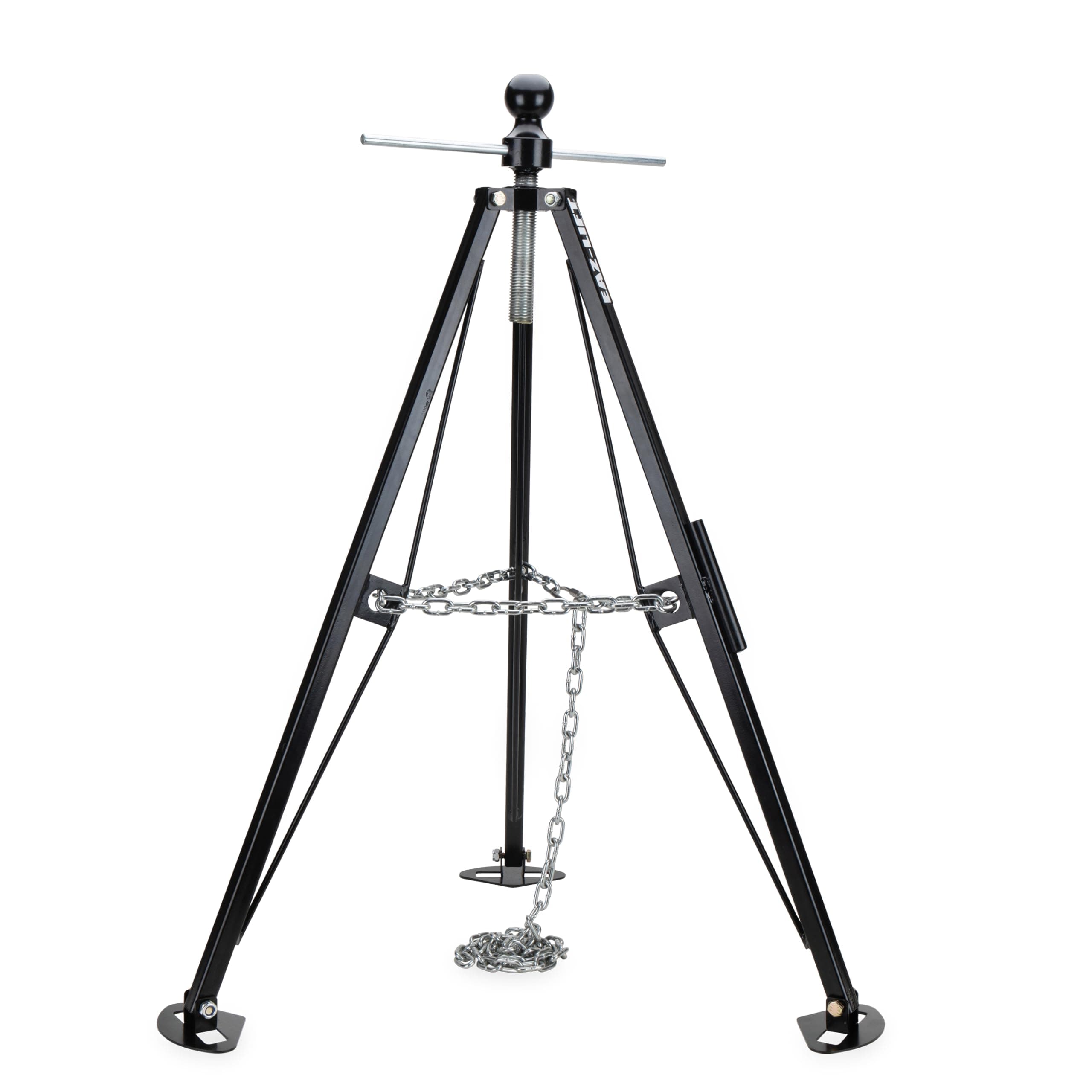 Camco Eaz-Lift Camper & RV Gooseneck Stabilizer Tripod Jack - Reduces Movement on 5th Wheel Trailers - Features Adjustable Height from 30” to 44” - 7,500lb Max Load Capacity (48850)