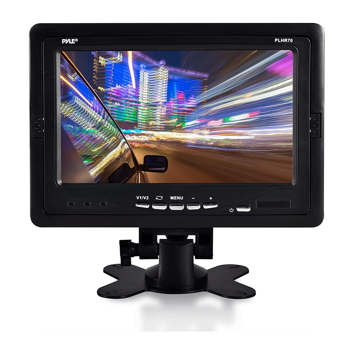 Pyle Premium 7” Inches Rearview Car LCD Monitor by – Parking Monitor Assistant with Wireless Remote Control – Full Color Wide Screen – Can Be Installed in Headrest Post (PLHR70)