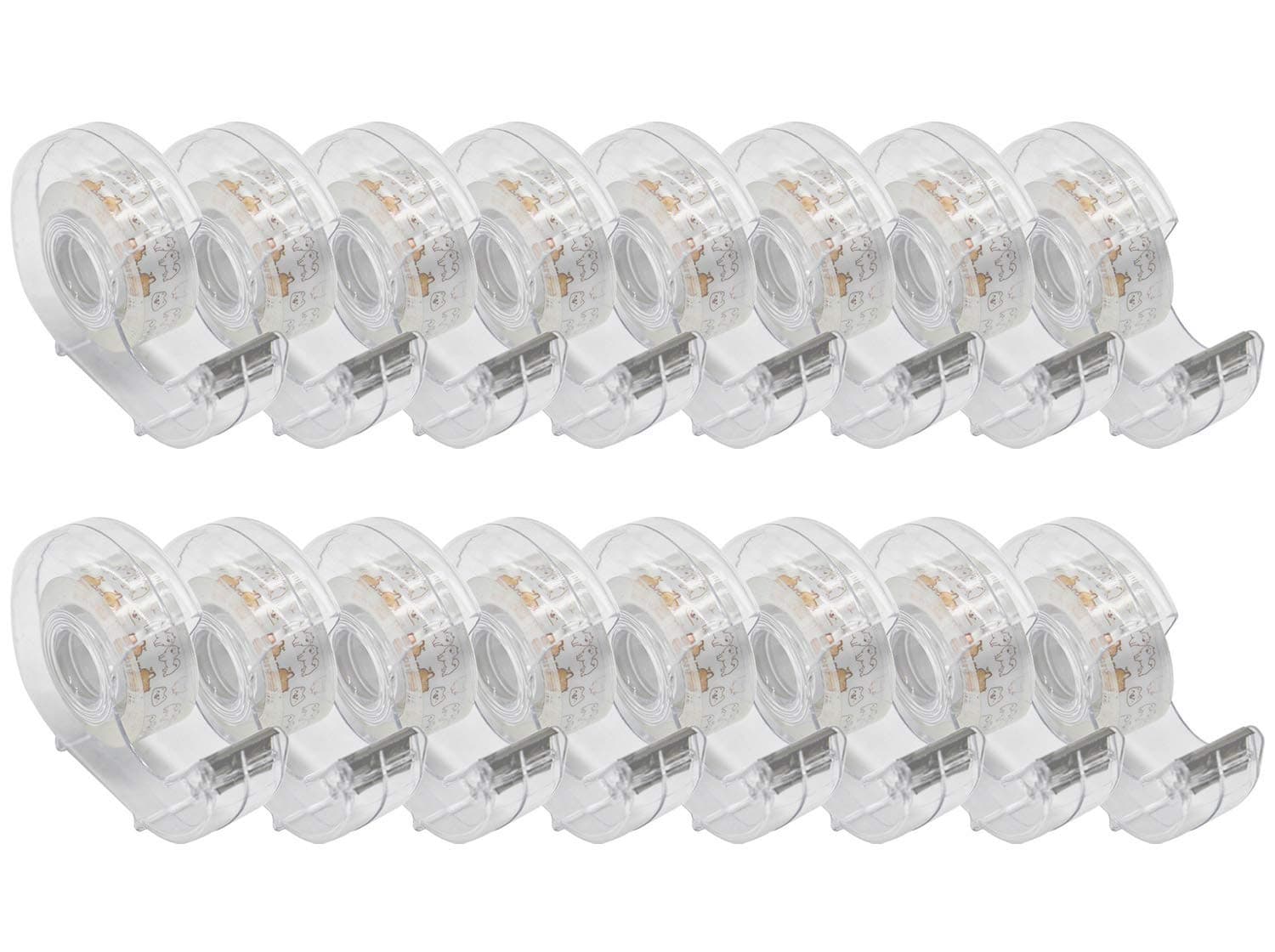 Sponsored Ad - BOMEI PACK Office Transparent Tape with Dispenser, 16PACK Clear Refill Rolls Gift Wrap Tape Dispenser, 3/4in x 1000in