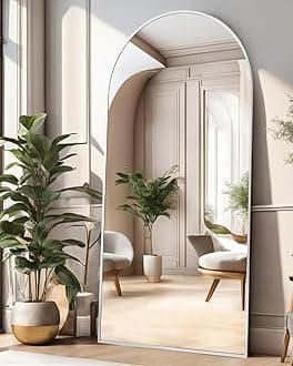 Floor Mirror, Full Length Mirror with Stand, Arched Wall Mirror, 27"x71"Mirror Full Length, Floor Mirror Freestanding, Wall Mounted Mirror for Bedroom Living Room, Silver