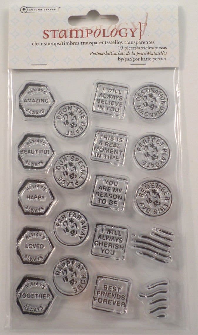 Stampology Postmarks Sentiments Clear Cling Rubber Stamp