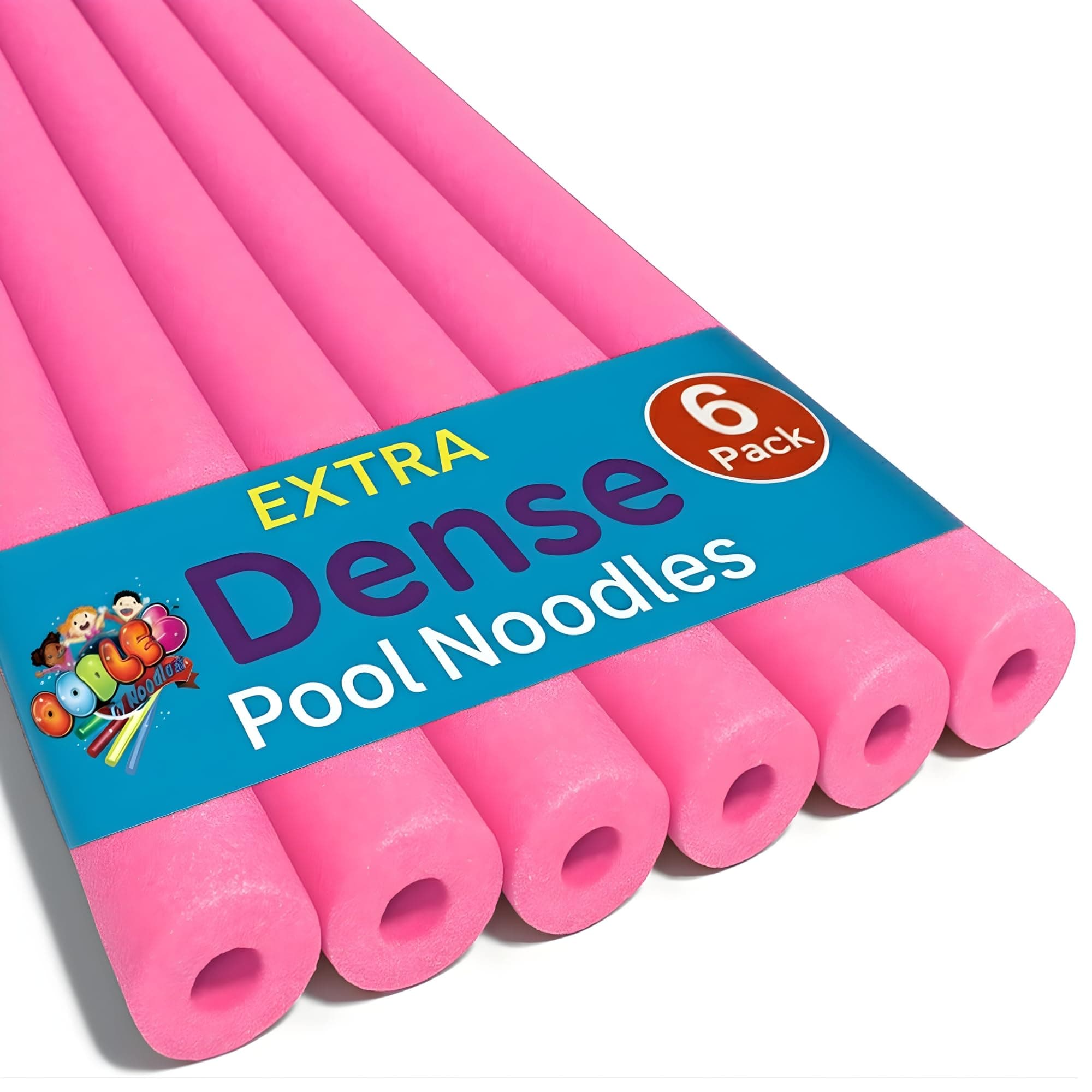 Oodles of Noodles Deluxe Foam Pool Swim Noodles - 6 Pack 52 Inch Bulk Pack
