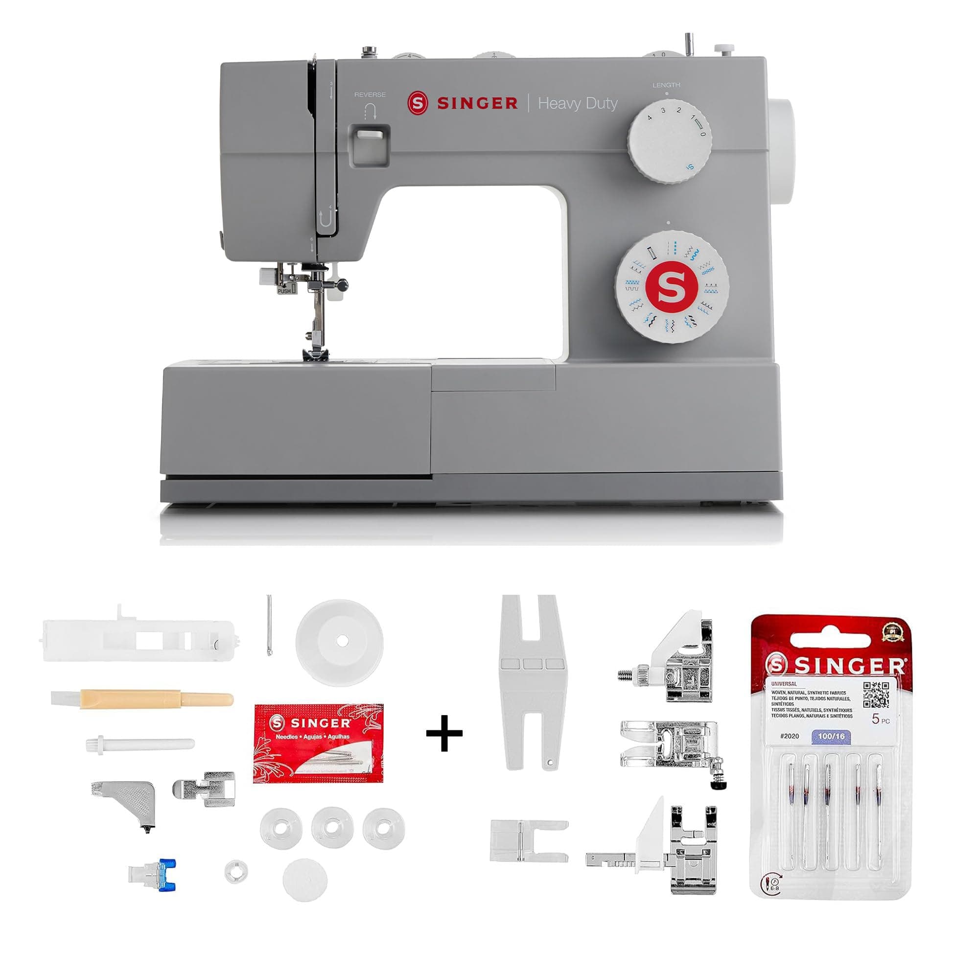 SINGER | 4423 Heavy Duty Sewing Machine with Exclusive Accessory Bundle, 97 Stitch Applications, Perfect For Experts & Beginners