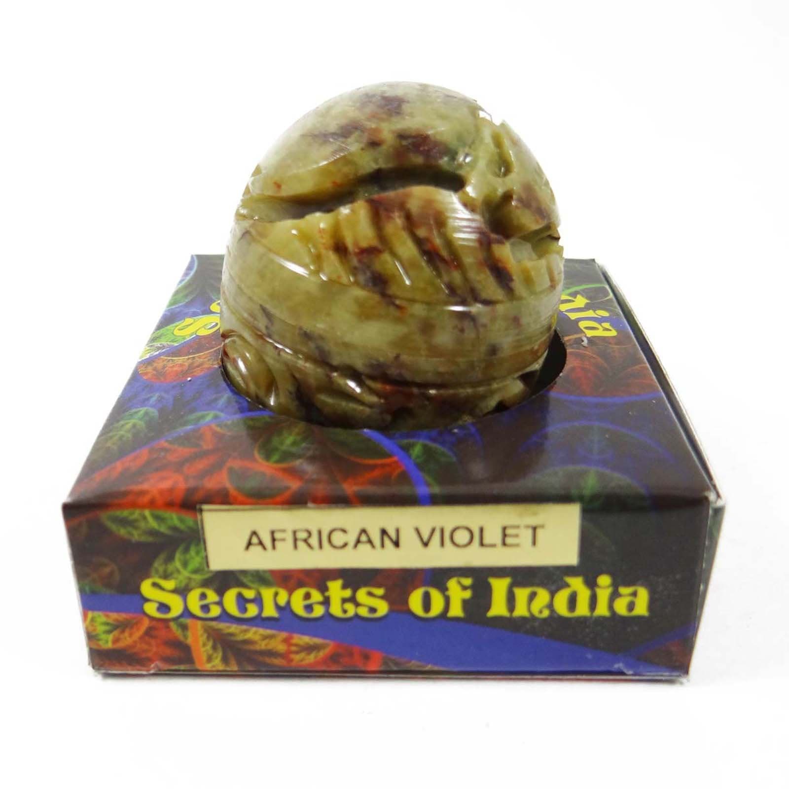 Natural African Violet Solid Perfume Body Musk In Stone Jar 8