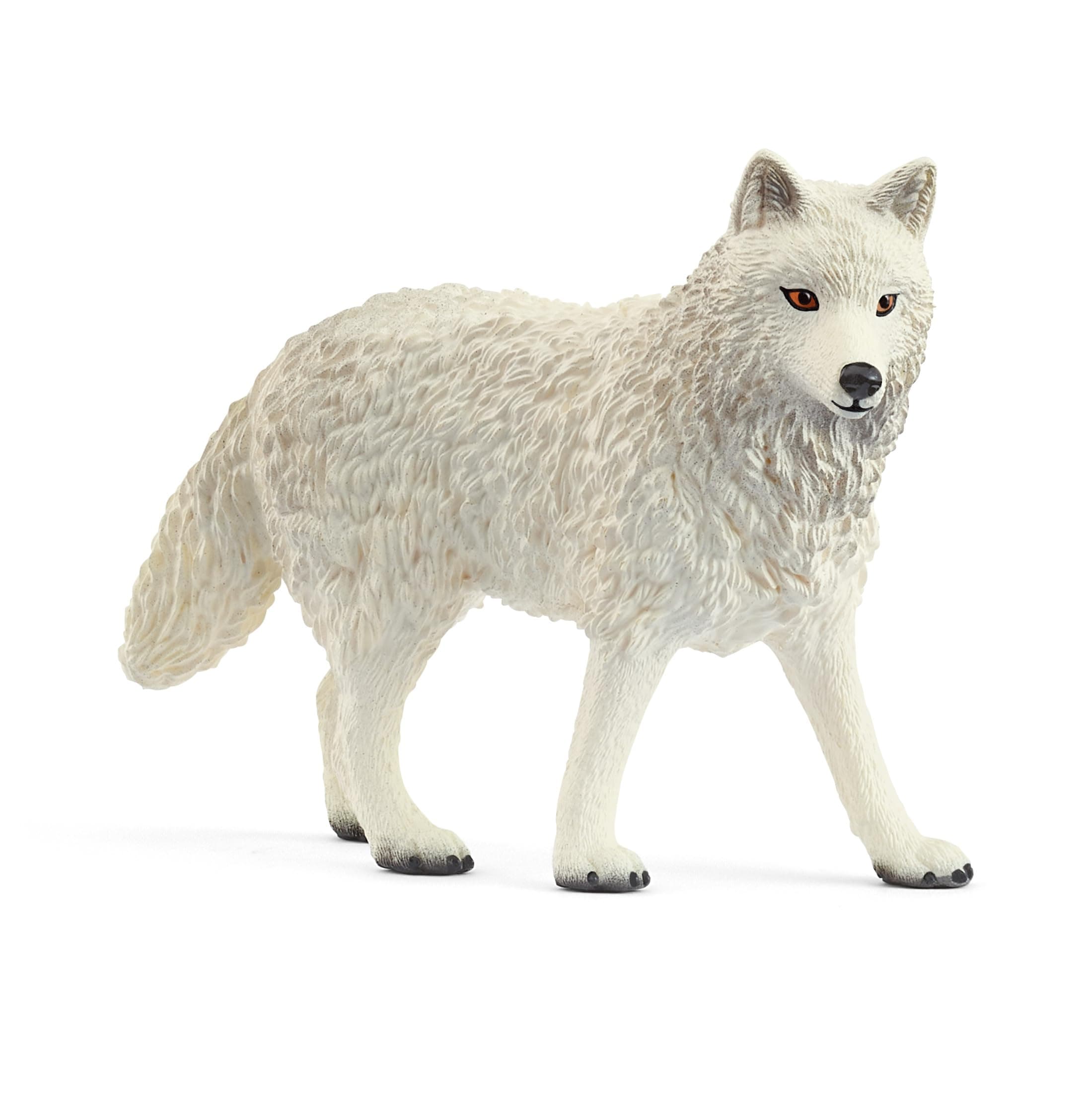 SCHLEICH Wild Life - 3" Arctic Wolf Toy Figurine. Realistic Hand-Painted Hard Animal Toys for Boys and Girls. Durable Educational Wolf Figure for Imaginative Play. Kids and Toddlers Ages 3+ 14880
