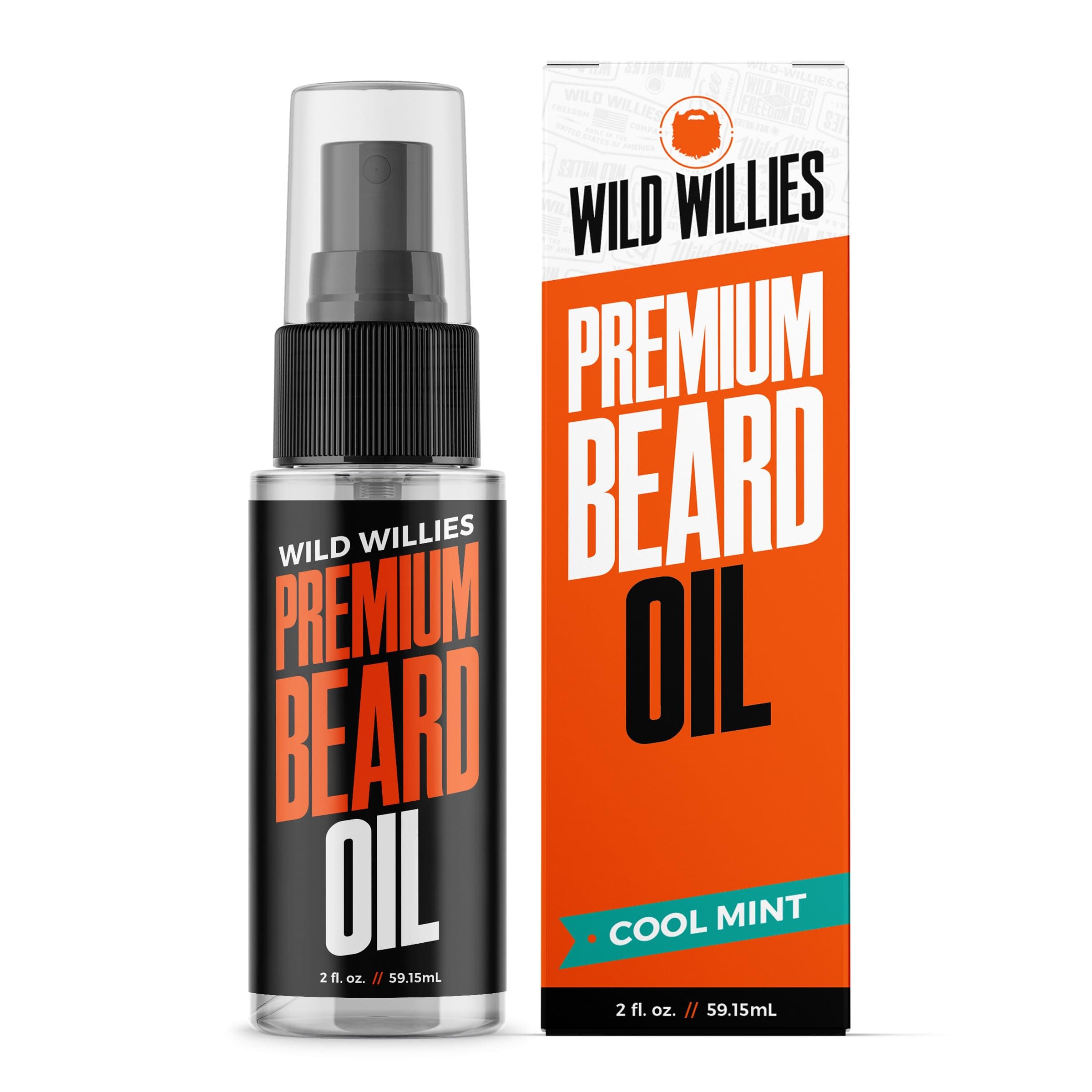 Wild Willies Cool Mint Beard Oil for Men - Made with 10 Natural Conditioner Ingredients and Organic Essential Oils to Provide Superior Performance, Promote Fast Growth & Restore Moisture. 2 oz.