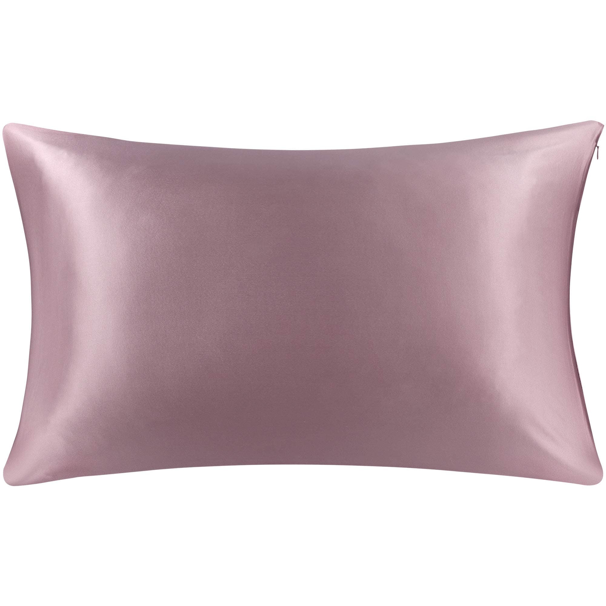 PiccoCasa 100% Pure Silk Pillowcase 550TC 22 Momme Silk Pillow Cases Soft Breathable Both Sides Silk for Hair and Skin with Hidden Zipper, King 20x36 Inch, Mauve