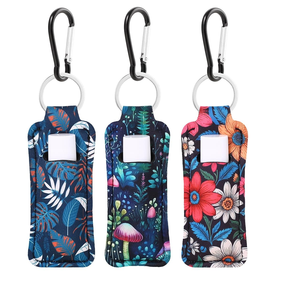 Keychain Holder for Chapstick Lipstick Lip Gloss Cute Lip Balm Keychain Holder with Clip