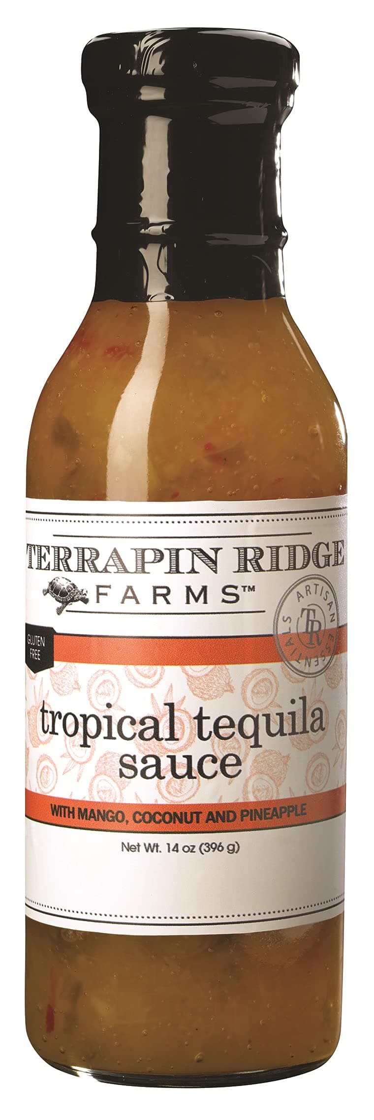 Terrapin Ridge Farms Tropical Tequila Sauce with Coconut Mango Pineapple – 14.5 Fl Oz Bottle