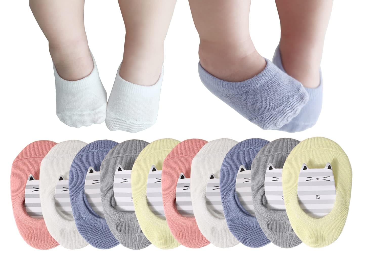 Baby Grip Socks Boys Girls Toddler No Show Cotton Anti Slip Non Skid Invisable Summer Thin