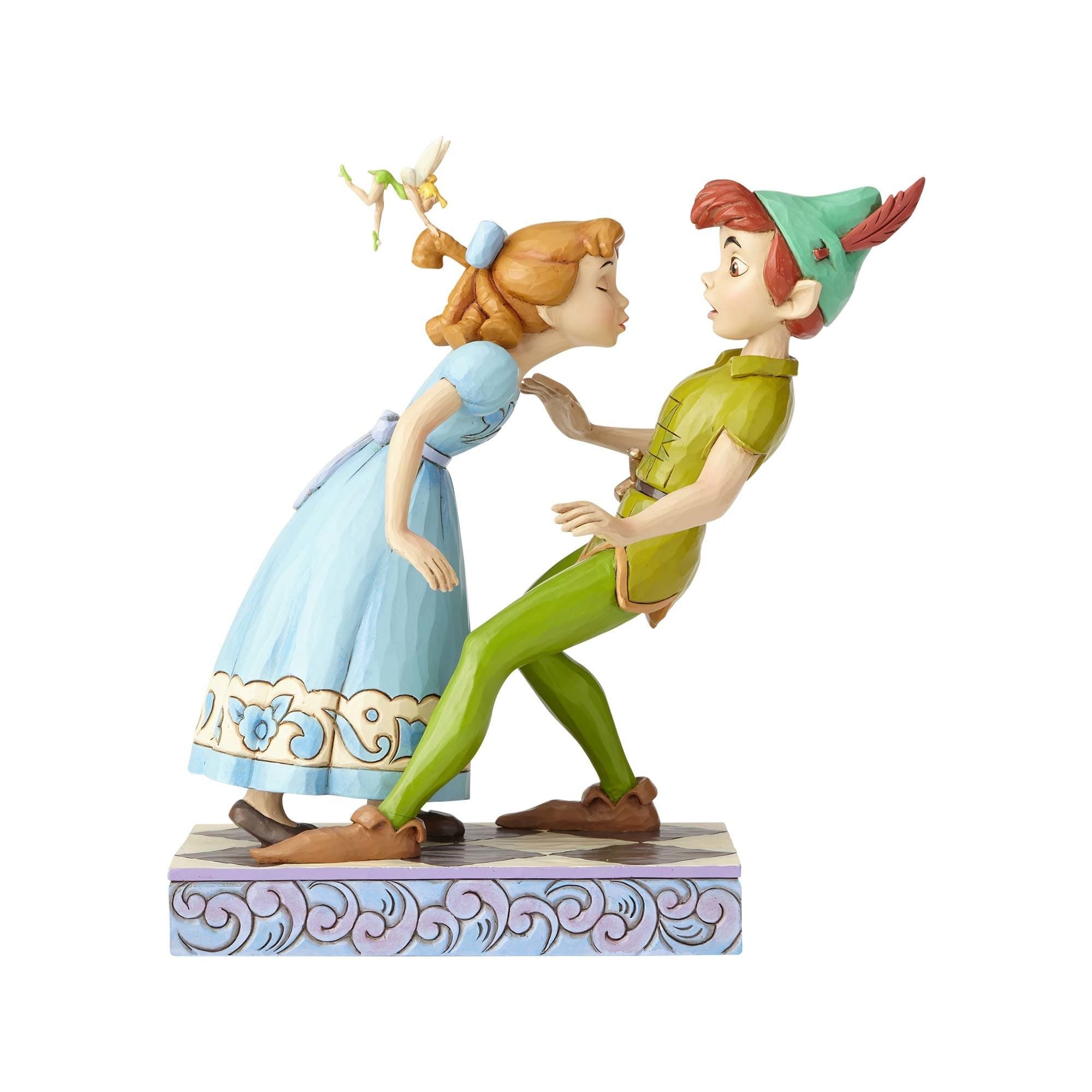 Enesco Disney Traditions By Jim Shore 65Th Anniversary Peter Pan And Wendy Stone Resin, 7.6” Figurine, 7.6 Inches, Multicolor