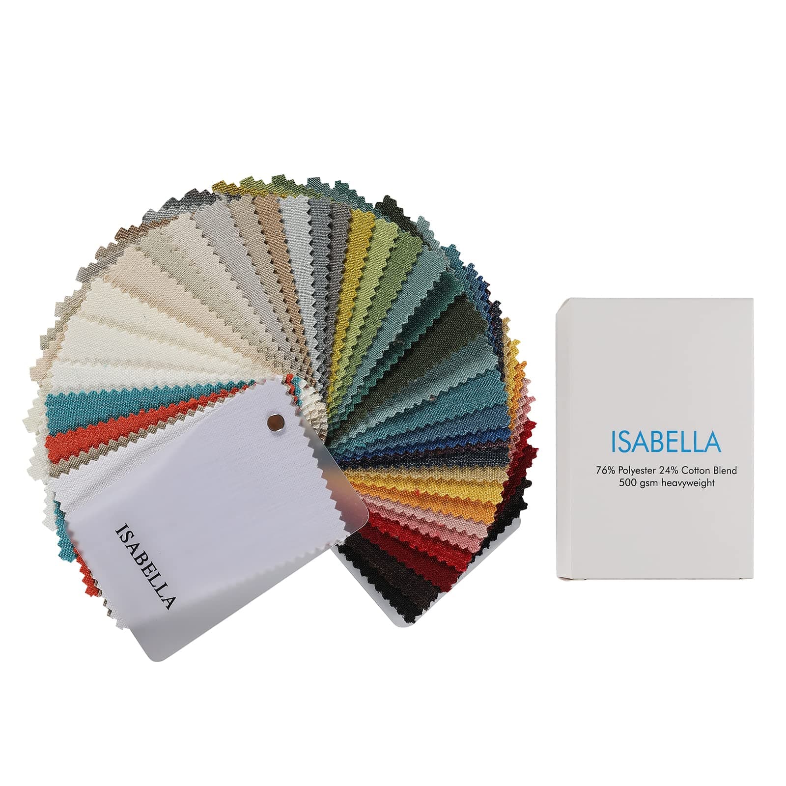 Isabella Series Cotton Blend Curtain Fabric Swatches Sample Book