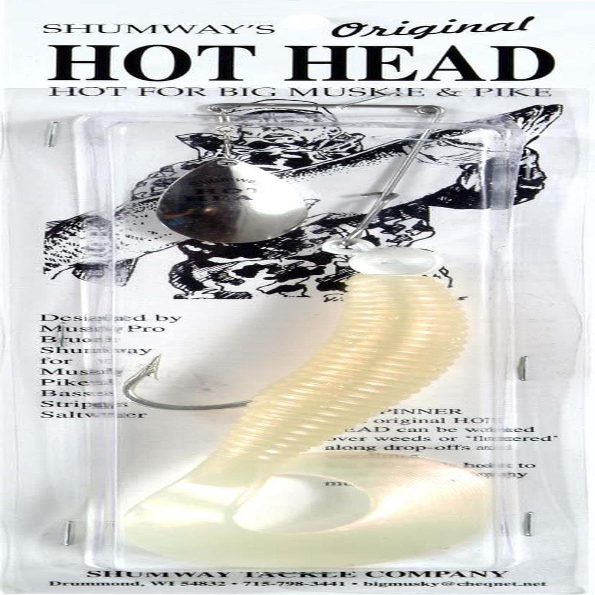 Tackle Fishing Lures Hothead Spinner Jig, White/Silver