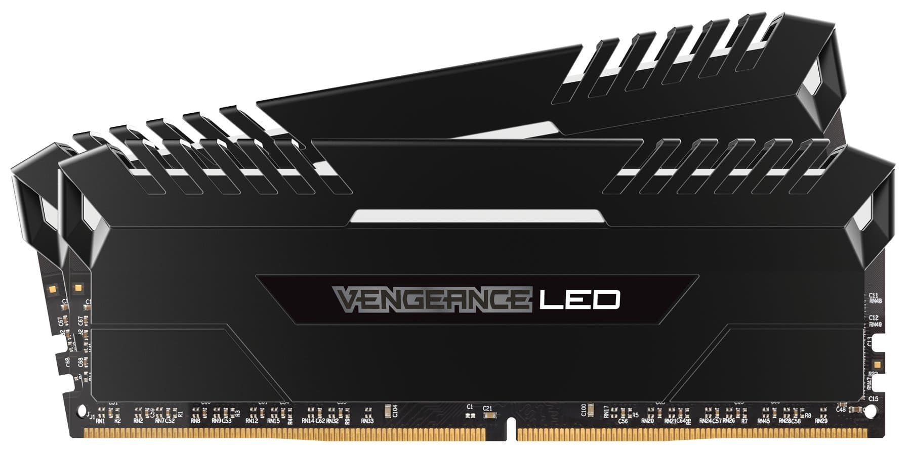 Corsair Vengeance LED 32GB (2x16GB) DDR4 3200 (PC4-25600) C16 Desktop Memory - White CMU32GX4M2D3200C16