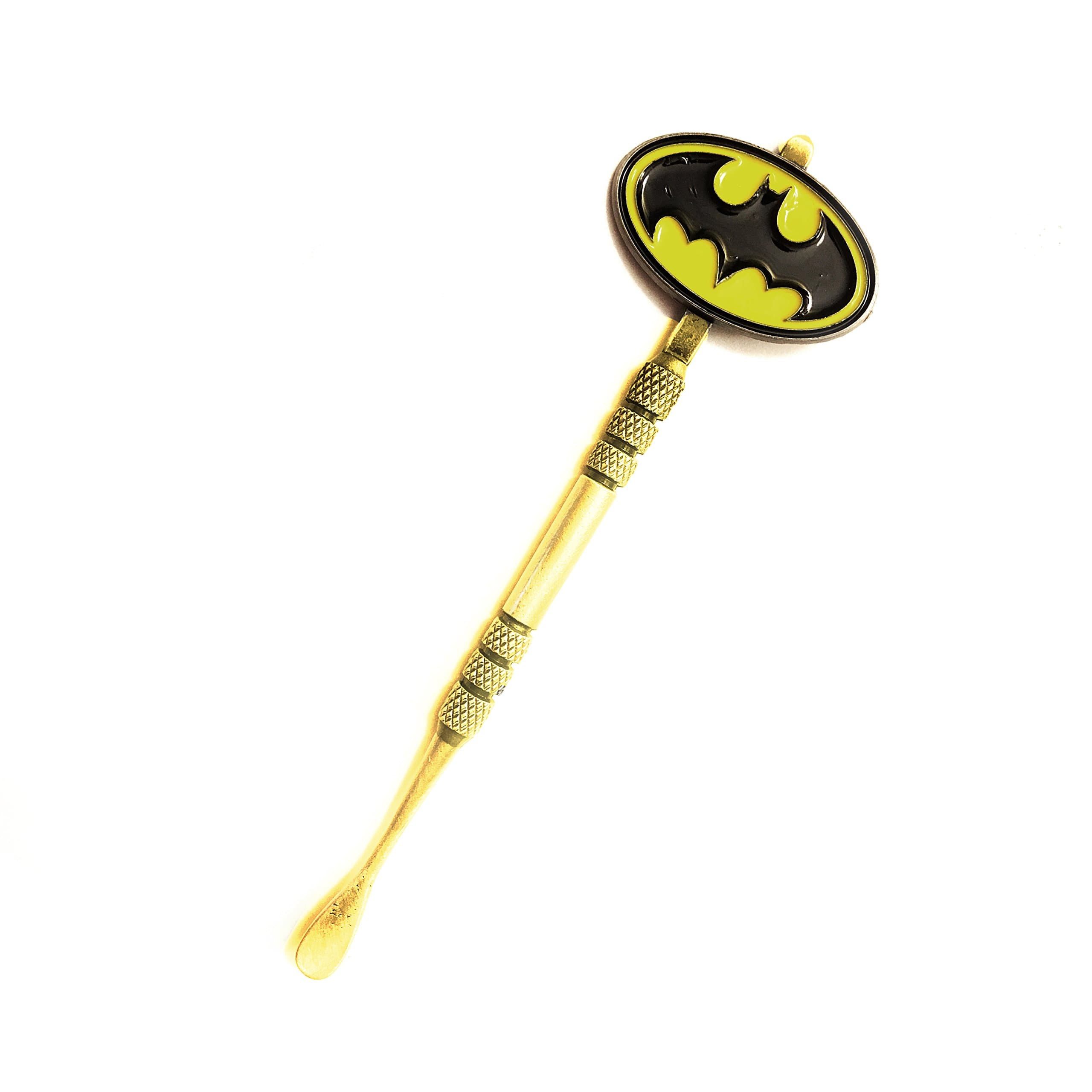StayGolden Golden Batman Dab Scrape Stainless Steel Tip 4.75inch Dabbing Wax Carving Tool/Batman Symbol Carb Cap dab tool in one