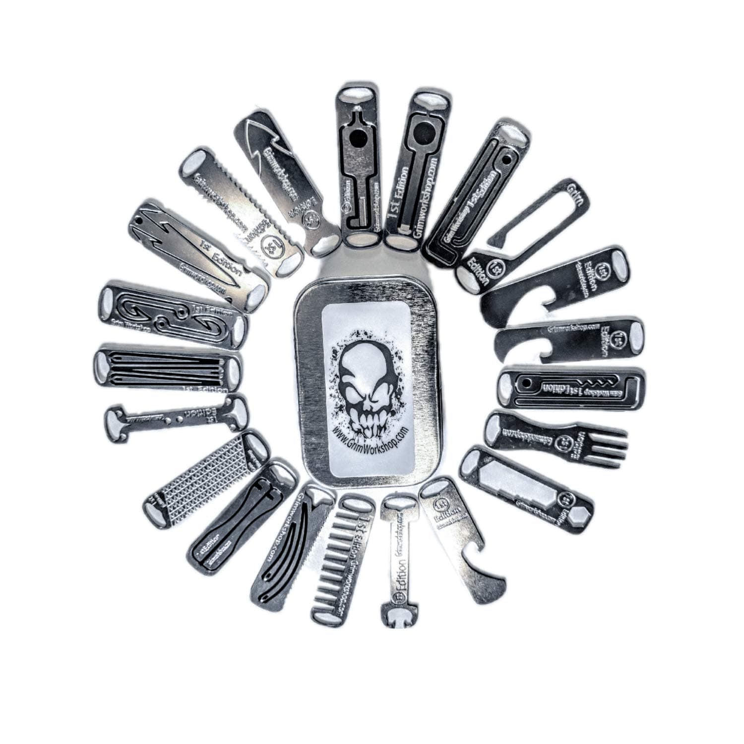 Grim Workshop Ultimate EDC Micro Tool Bundle (21 Tools) - Keychain EDC