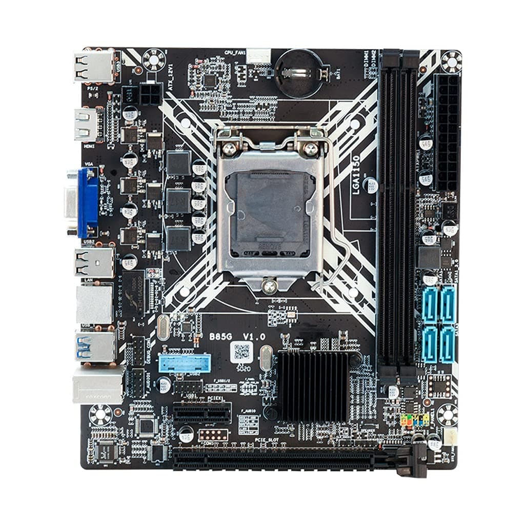 IxkbicedIxkbiced B85 Mining Motherboard LGA 1150 CPU Socket PCI-E USB 3.0 M.2 SATA Interface DDR3 x 4 Memory Slot for Desktop Computer
