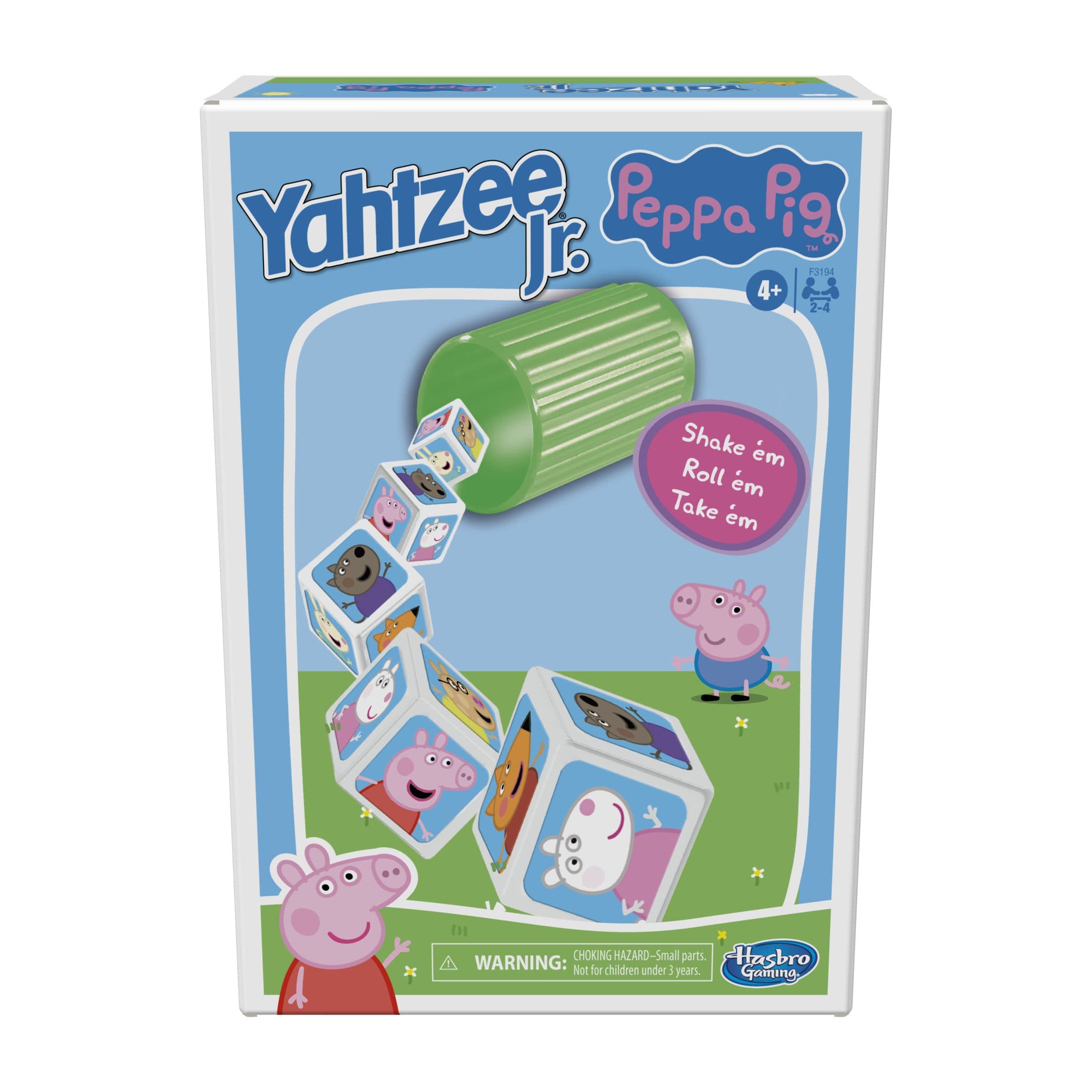 Yahtzee Jr.: Peppa Pig Edition Board Game for Kids Ages 4 and Up, Counting and Matching Game for Preschoolers (Amazon Exclusive)