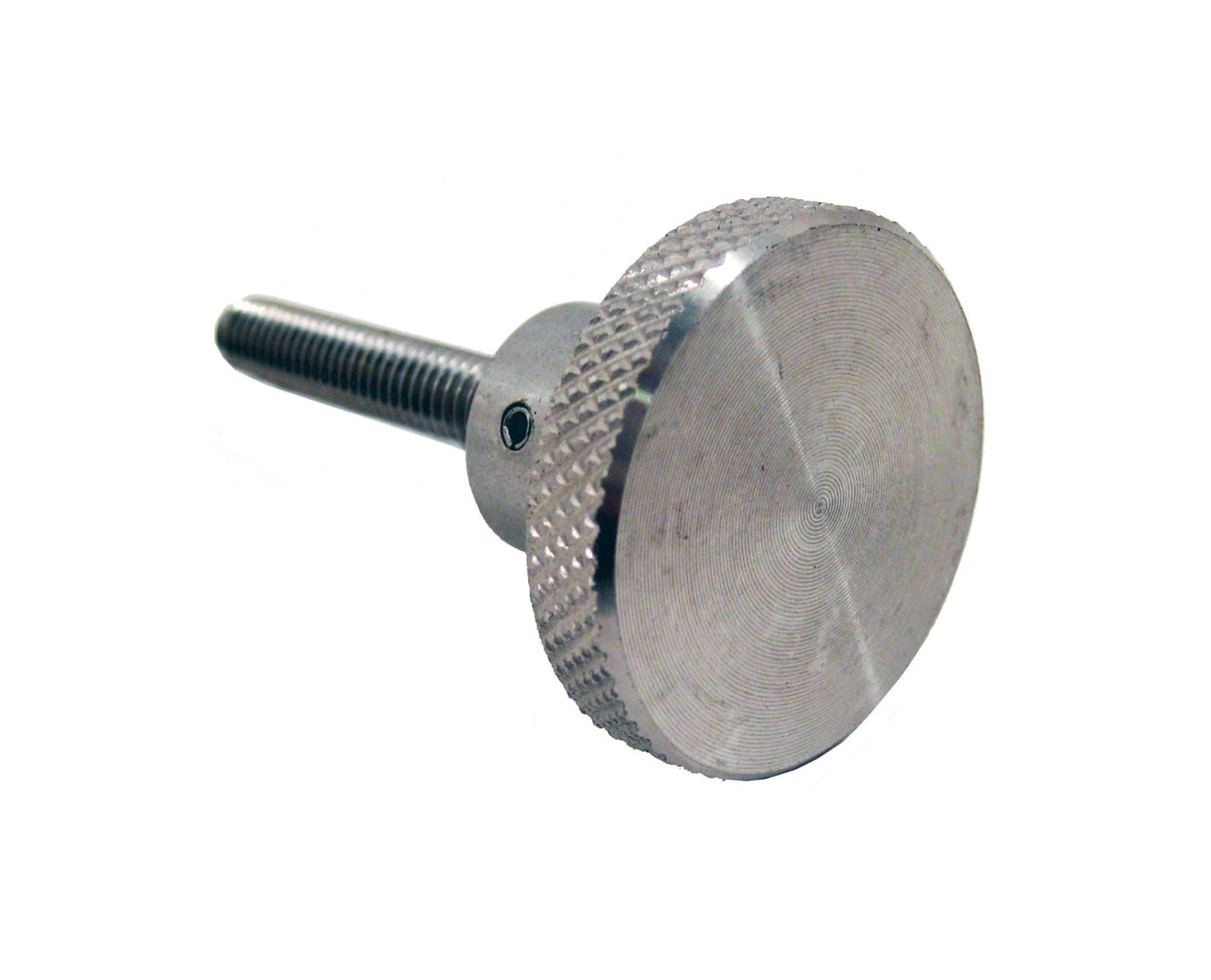 JW Winco Stainless Steel 303 Round Knob, Knurled, Threaded Stud, 5/16"-18 Thread size x 1-3/4" Thread Length, 1" Head Diameter (Pack of 1)