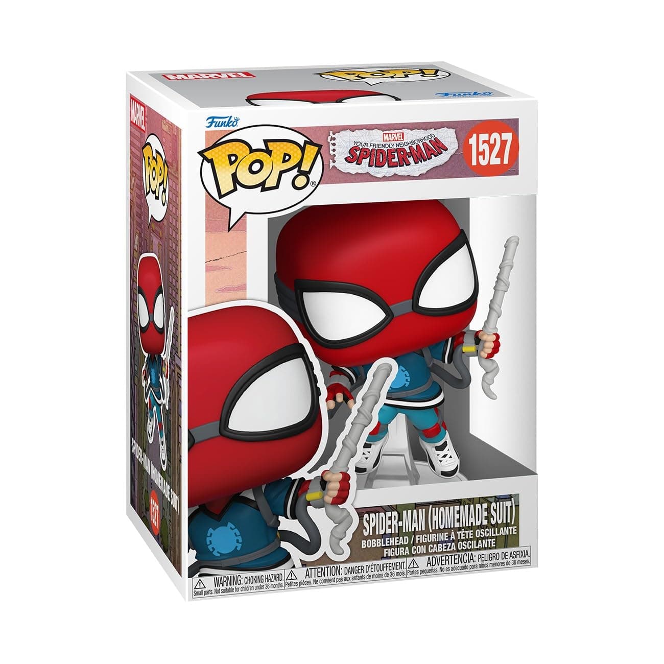 Pop! Marvel: Friendly Neighborhood Spider-Man - Peter Parker - Proto Suit Spider-Man - Animated Spiderman - Collectable Vinyl Figure - Gift Idea - Official Merchandise - Toys for Kids & Adults