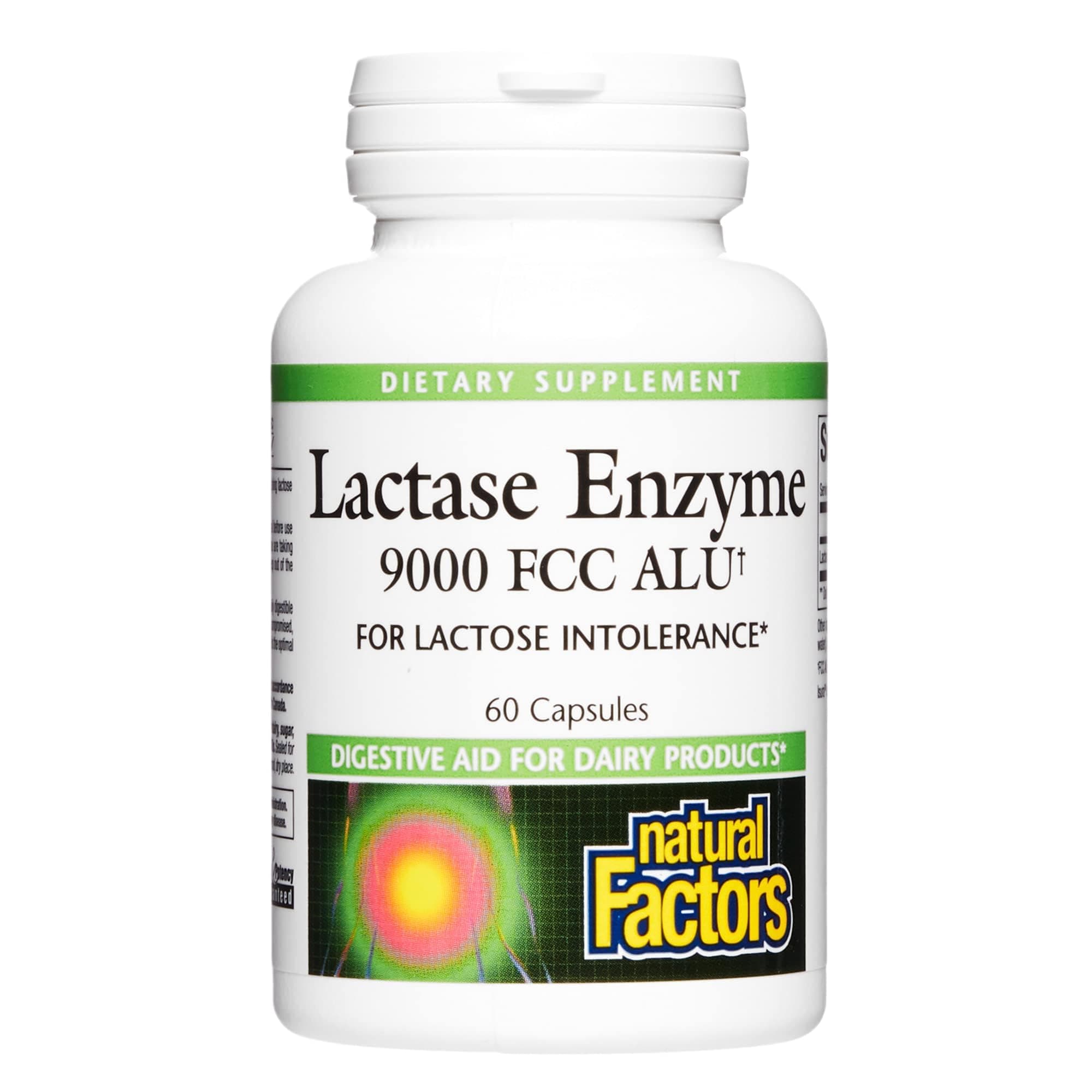 Natural FactorsLactase Enzyme (9000 FCC Units, 60 Capsules)