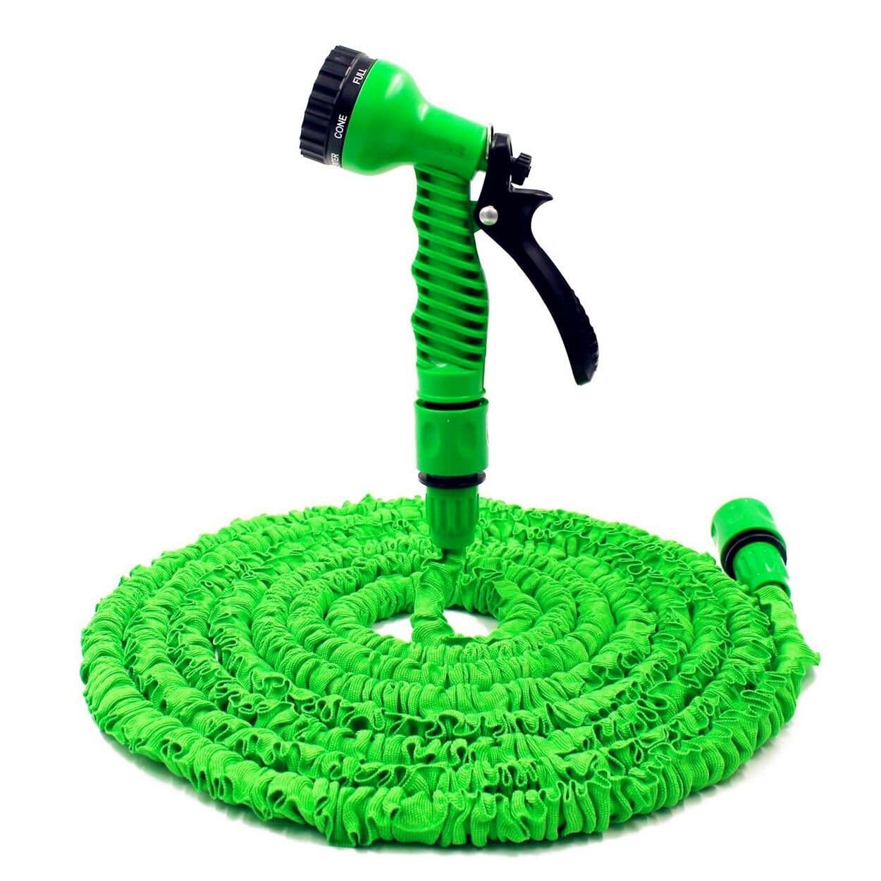 Deluxe Expandable No Kink Garden Hose Pipe, Pampered Gardens Best Magic Stretch WonderHose，Fits Common Style Fittings. Tap to Pressure Washer Suitable. Professional Spray Gun