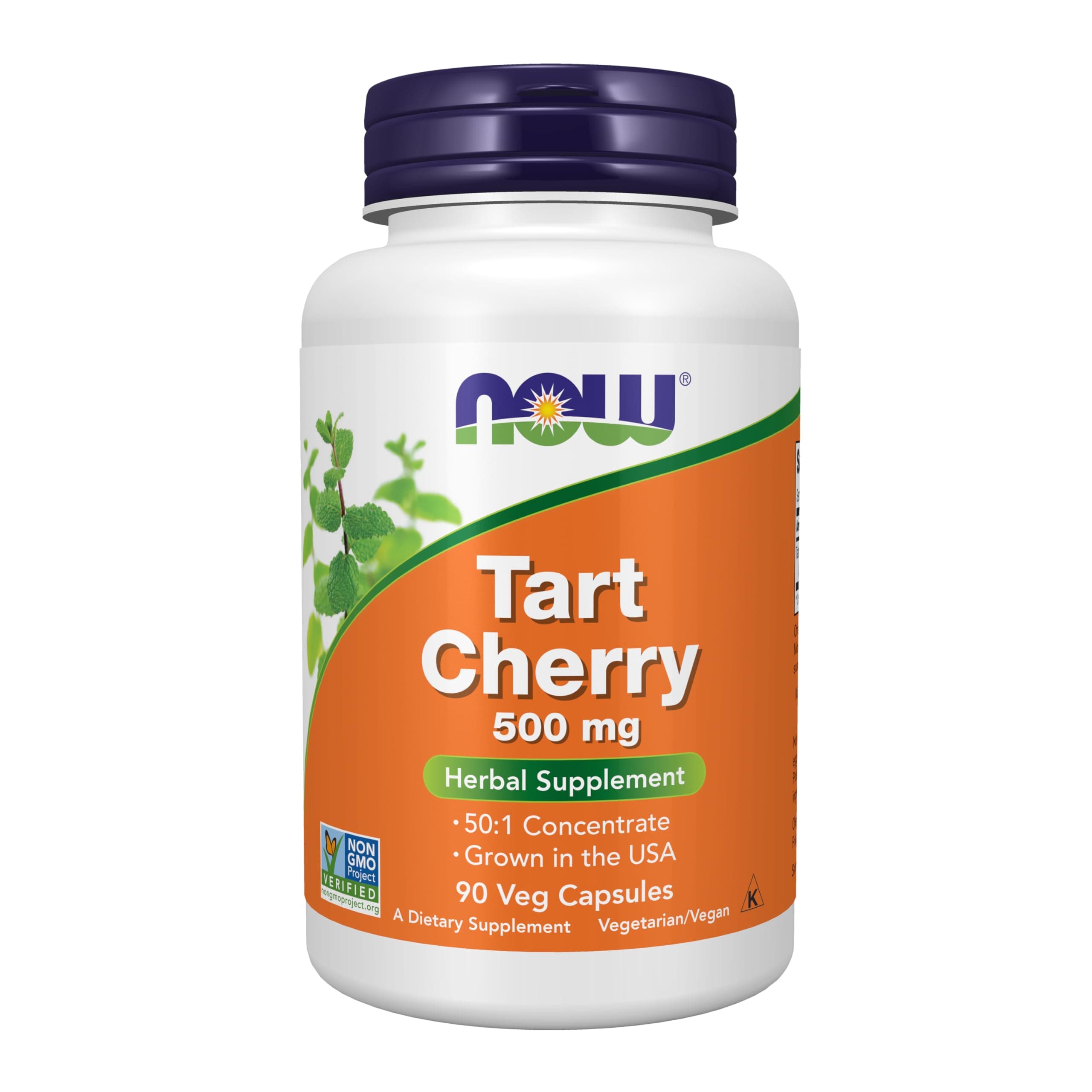 NOW Supplements, Tart Cherry (Prunus cerasus) 500 mg, 50:1 Concentrate, Herbal Supplement, 90 Veg Capsules