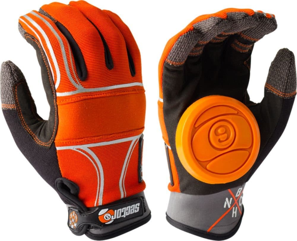 Sector 9 Bhnc Slide Gloves Large XLarge Orange Skate Pads