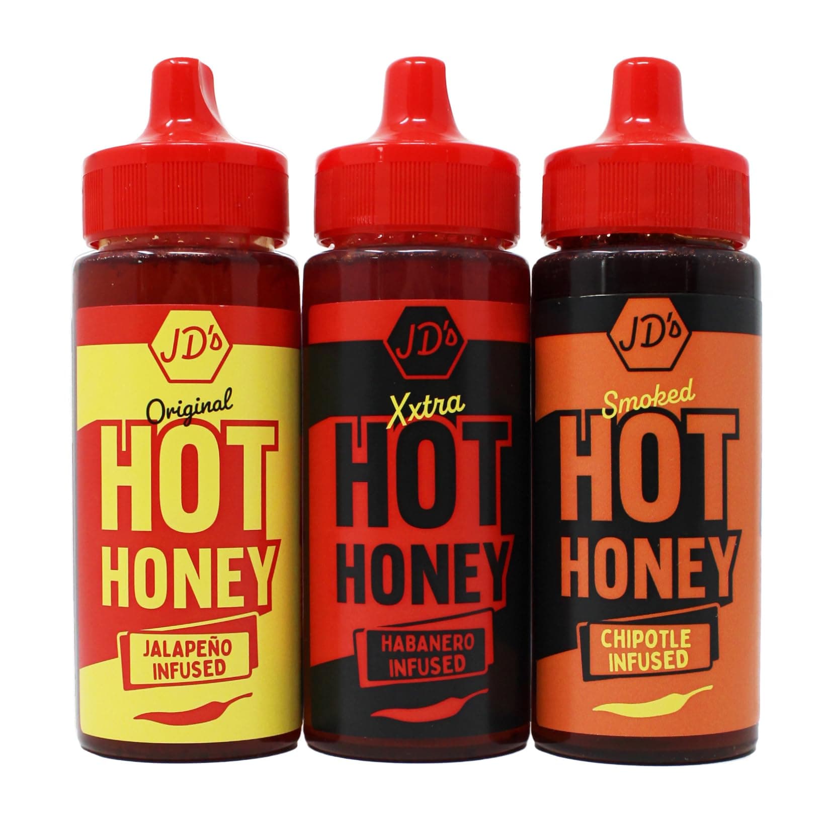 JD's Hot Honey 3 Set Jalapeno Habanero Chipotle 260g x 3 Sauces