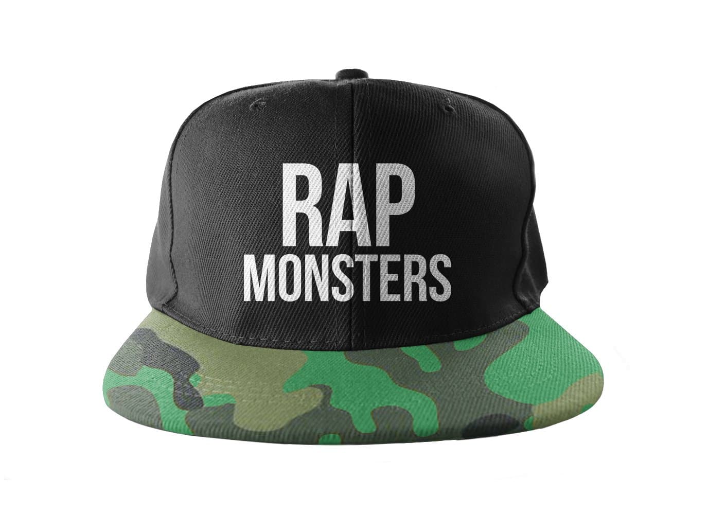 Rap Monsters Camouflage Cool Swag Hip Hop Print Snapback Hat Cap Camo