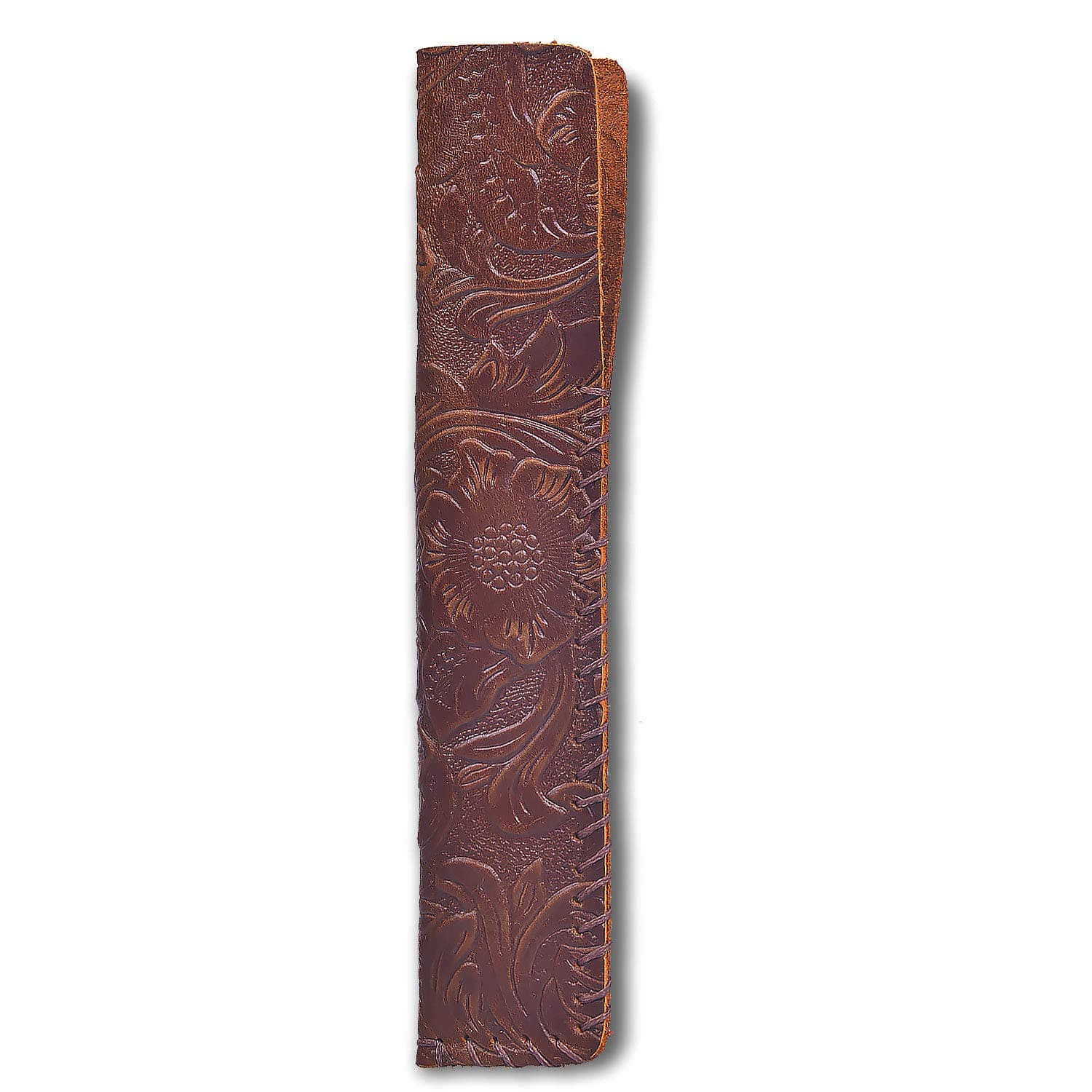 Rancco Genuine Leather Apple Pencil Case, Microsoft Surface Pen Protective Carrying Pouch, Printing Hand-Made Leather Pen Holder for Mont Blanc, Parker, Aurora, Waterman, Sheaffer, Lamy (Brown)