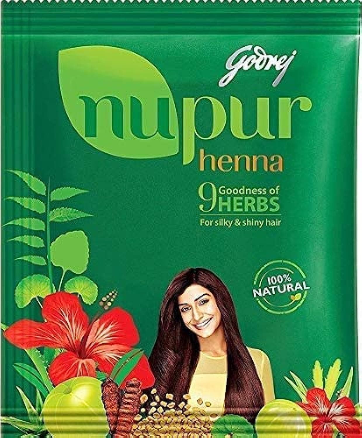 NUPUR Good Henna 9 Herbs, 1000g - Green