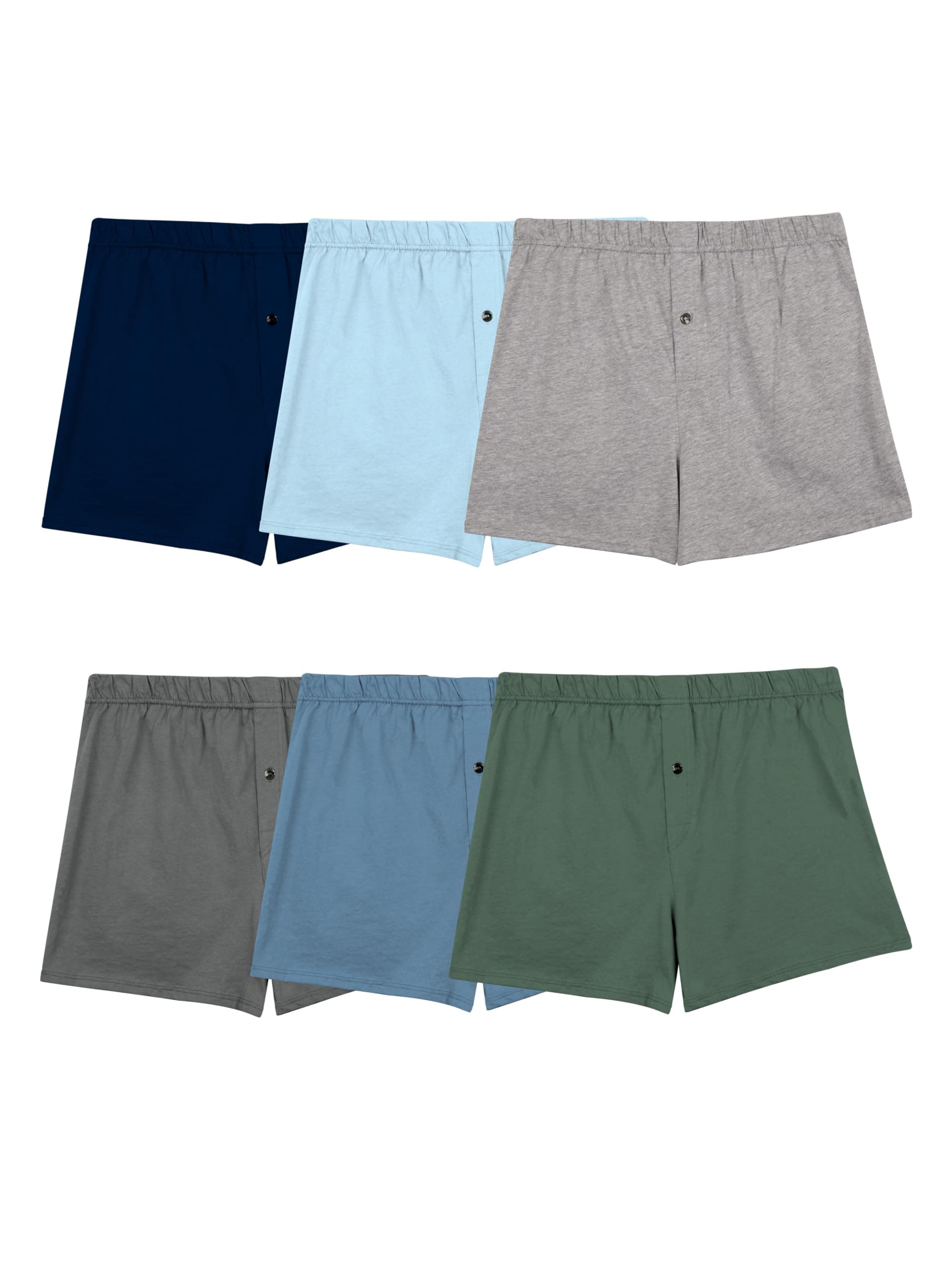 mens Tag Free Woven Boxer Shorts, Relaxed Fit, Moisture Wicking, Assorted Color Multipacks