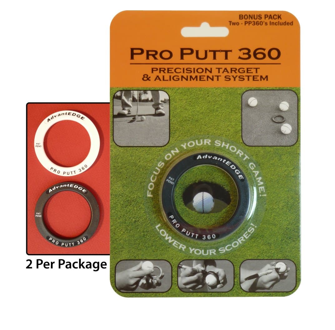 Pro Putt 360 - 2 Golf Ball Liners / Practice Targets! Now you can draw a line completely around the ball! Improve your Short Game!