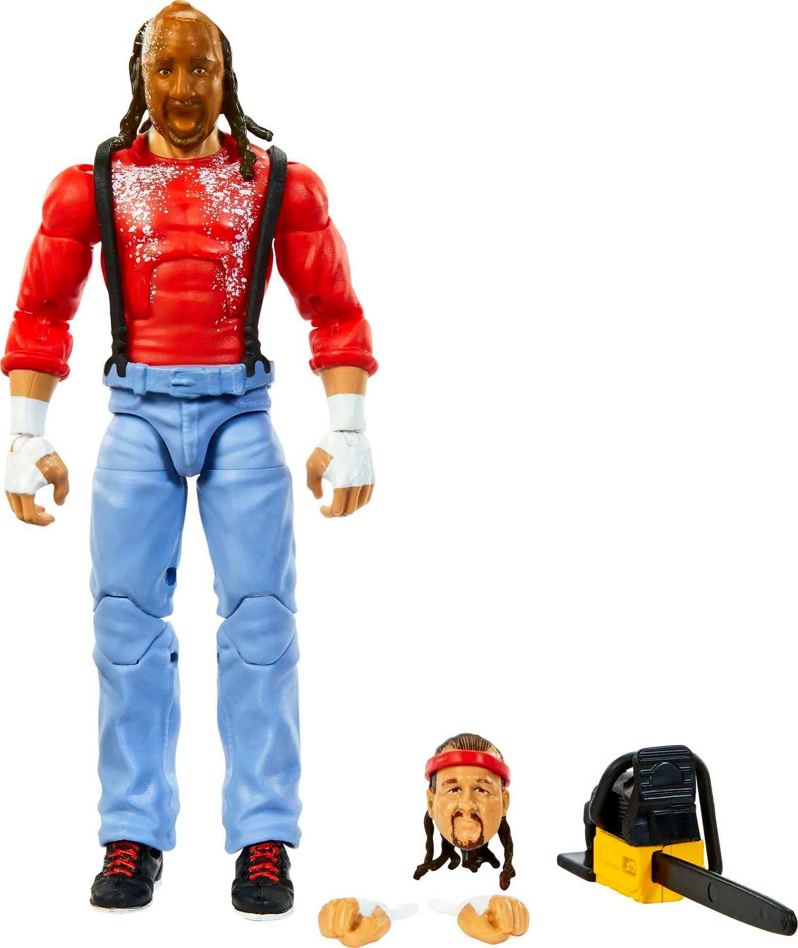 Mattel WWE Chainsaw Charlie Elite Collection Action Figure with Accessories, Joints and Lifelike Details, 6"