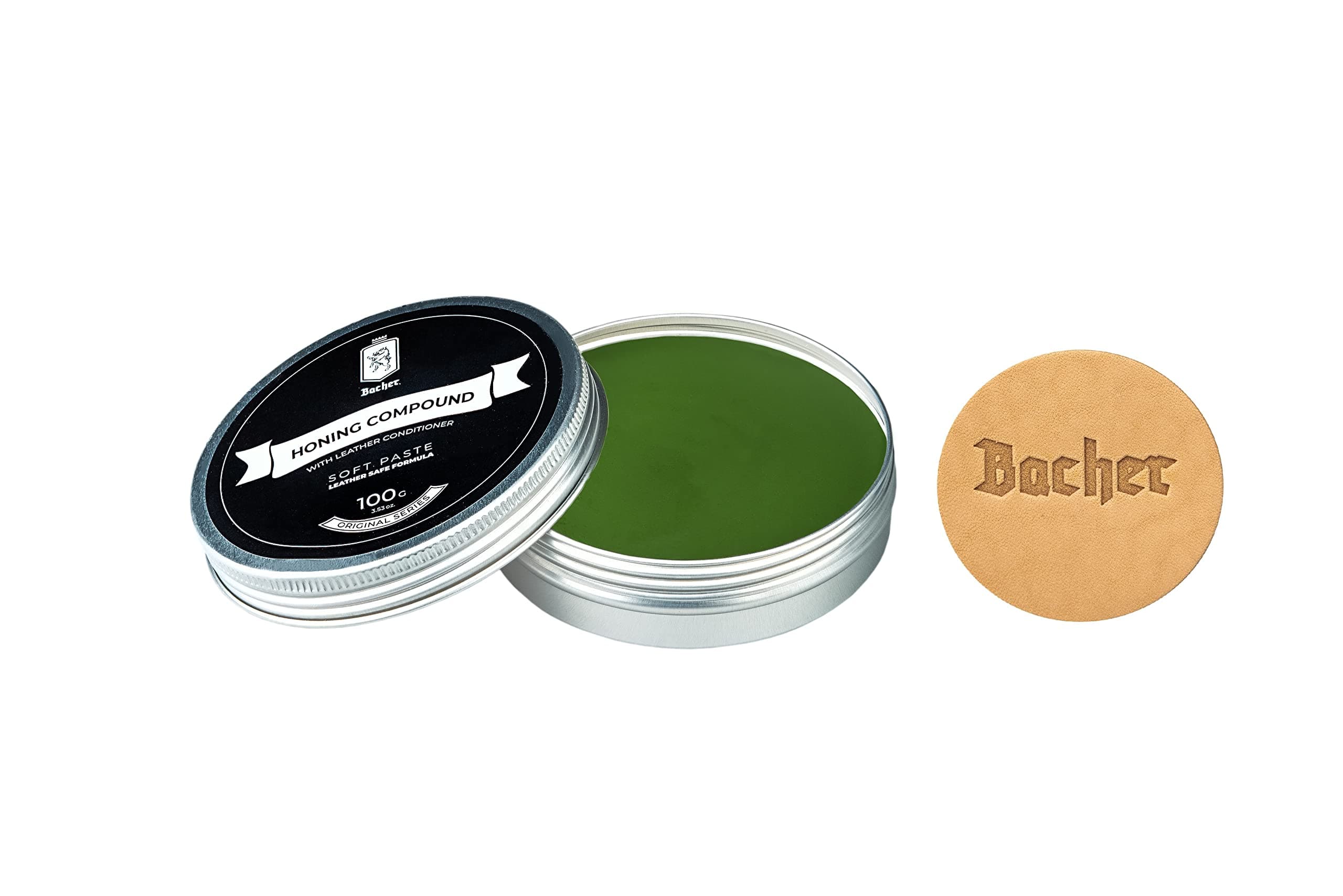 Bacher Stropping Compound 100g - Very Fine - for Knife Sharpening and Polishing - Leather Strop Compound - Set Honing Paste with applicator