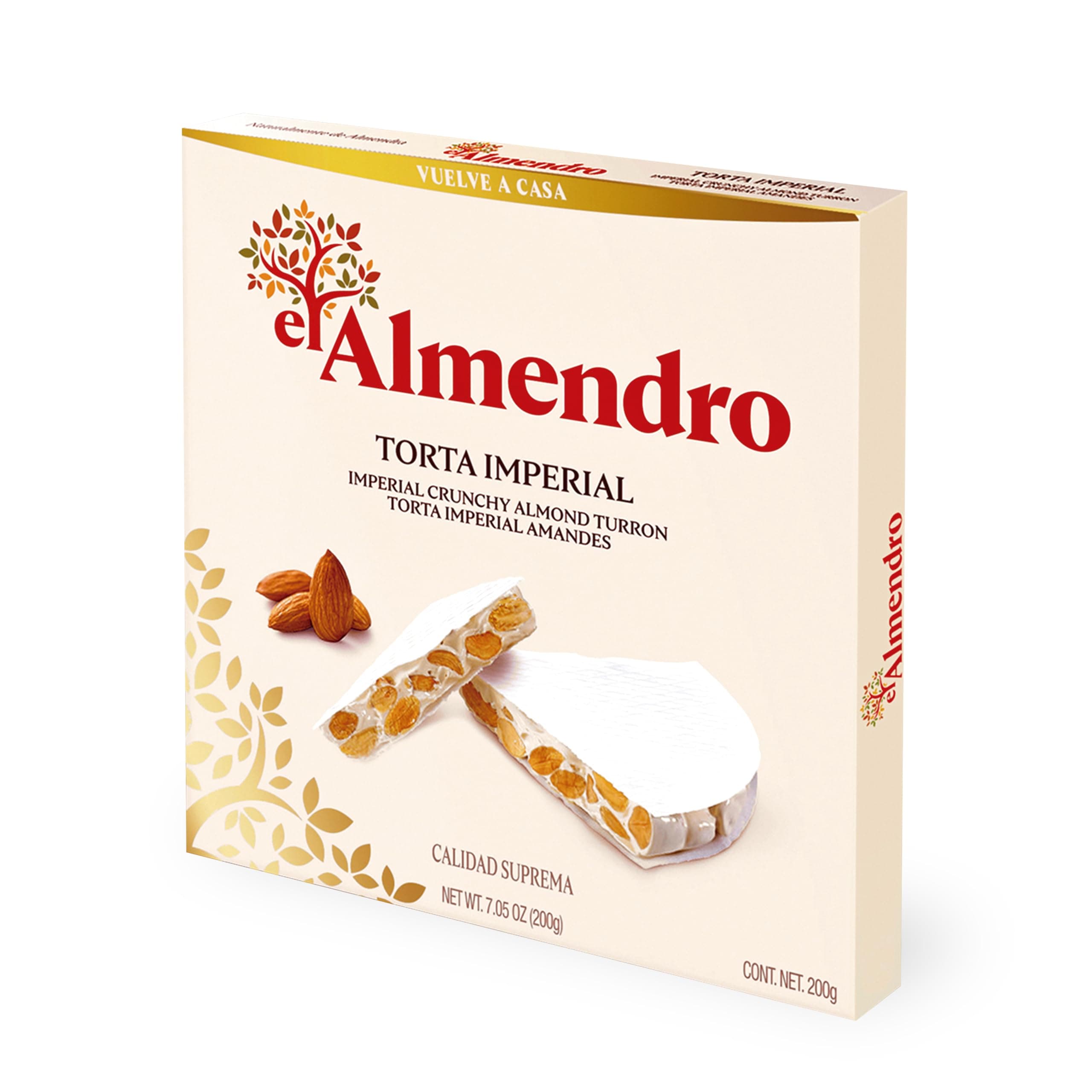 El Almendro Crunchy Almond Turron Round, 200Gram