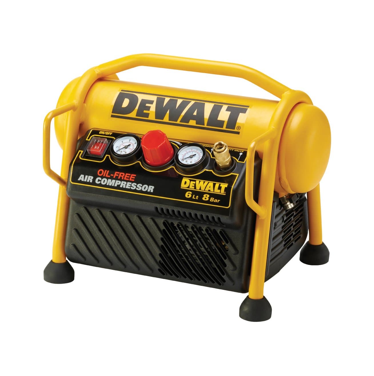 DEWALT DPC6MRC-QS - Compresor de 6L sin aceite y portátil de 1.100W