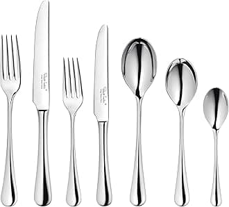 Robert Welch Radford Bright, 42 Piece Cutlery Set for 6 People. Made from Stainless Steel. Dishwasher Safe.