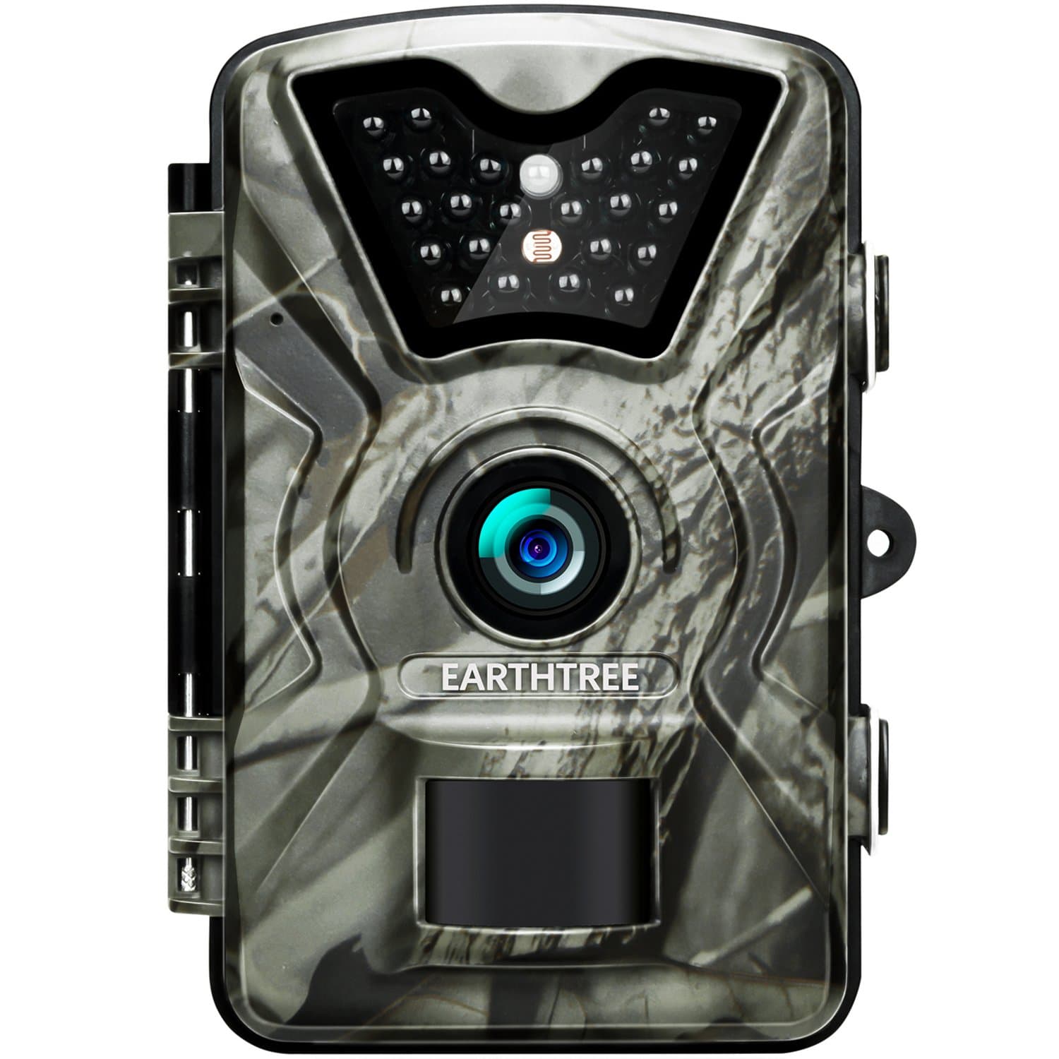 EARTHTREE Wildlife Trail Camera 14MP 1080P HD Hunting Cam with 940nm IR LEDs Night Vision 2.4'' LCD Display Camouflage Scouting Camera with IP66 Waterproof