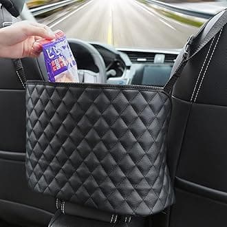 Multifunctional Car Storage Pocket Handbag Holder Between Car Seats Auto Interior Hanging Placement Bag Storage Organizer Car Net Pocket Storage Box for Front Seat