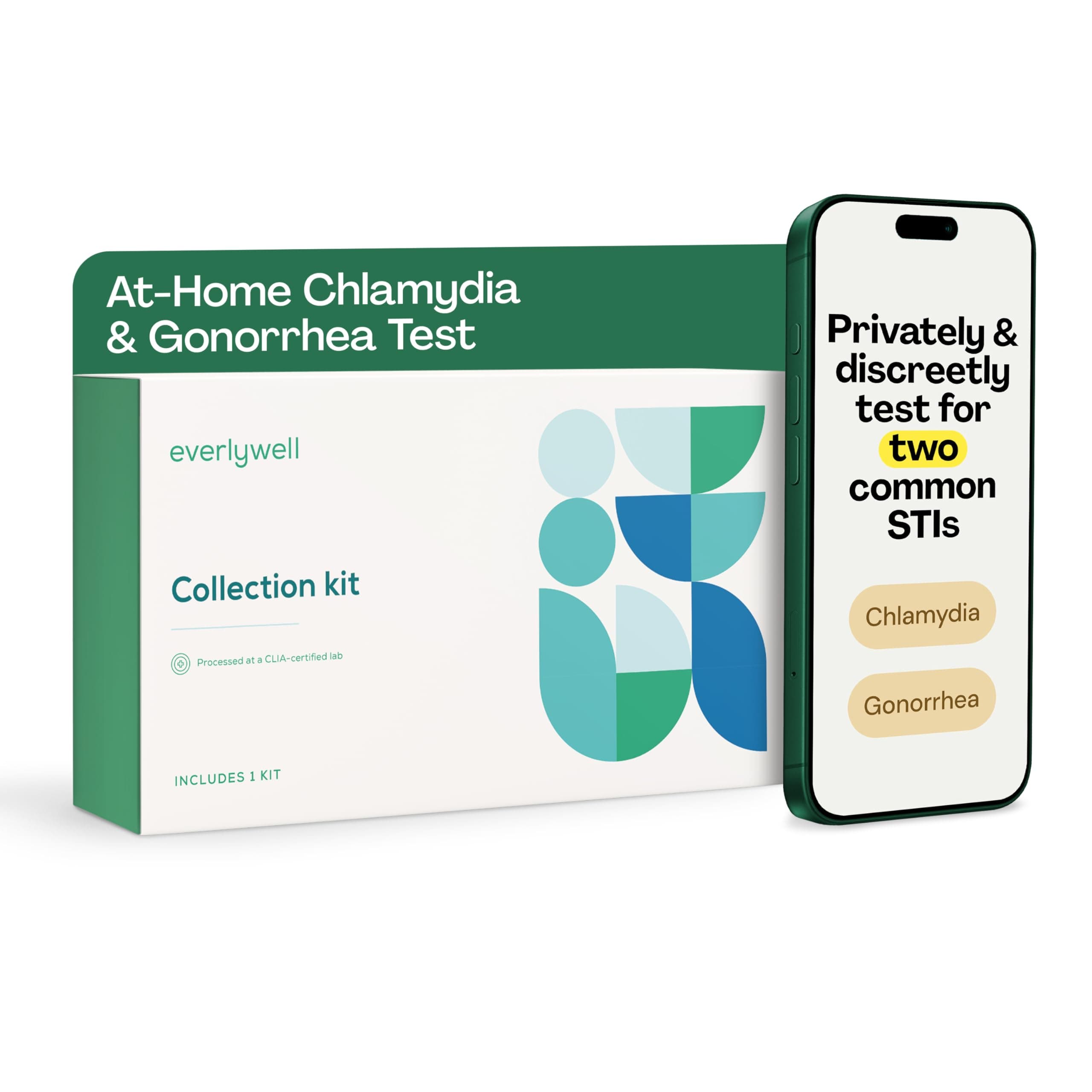 Chlamydia and Gonorrhea at-Home Lab Test for Women and Men, Get Accurate STI Test Results from CLIA-Certified Labs Within Days, Ages 18 Plus