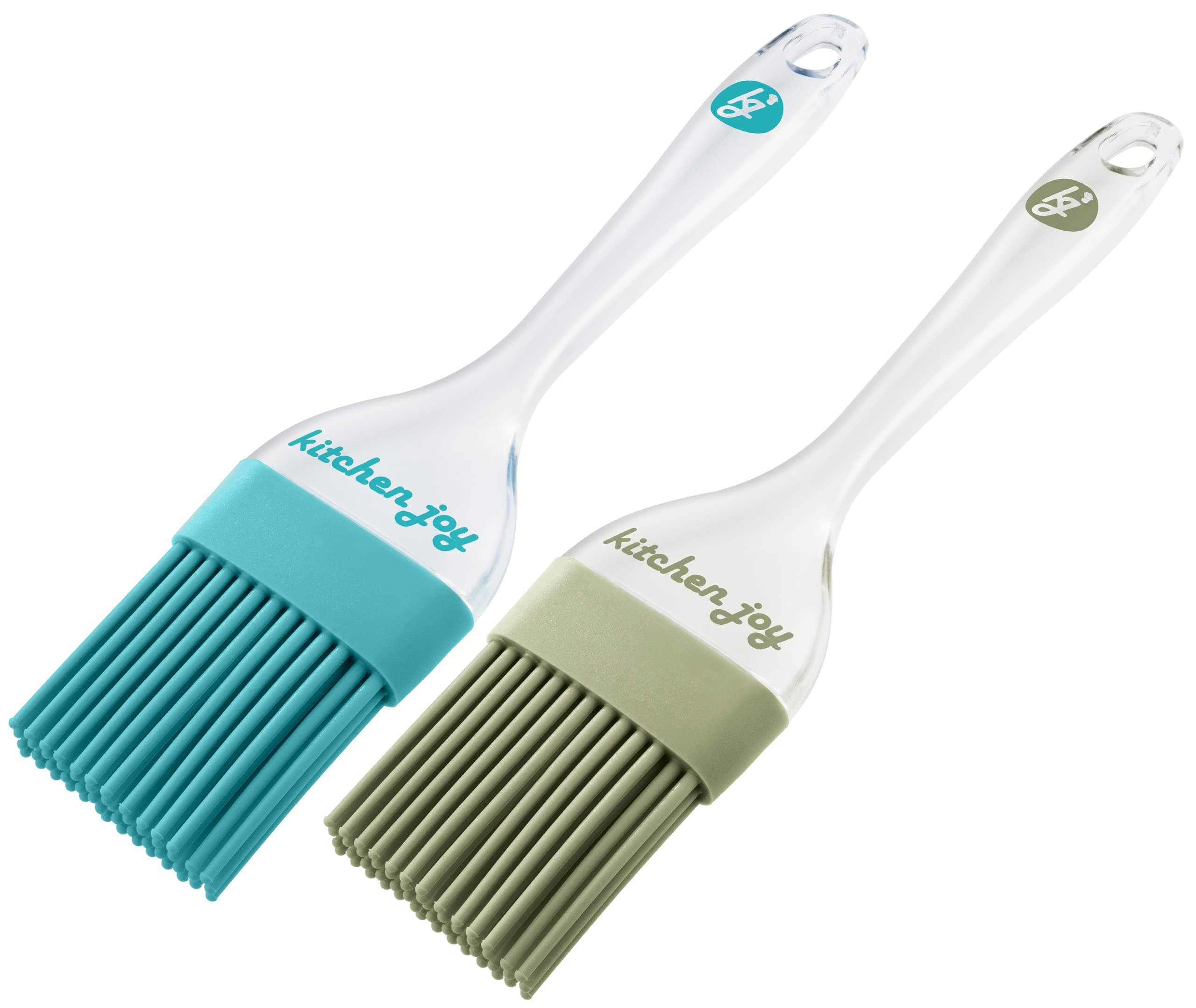 Silicone Basting Brushes, Food Brush, Cooking Brush, Butter Brush, Sauce Brush, Silicone Brush for Cooking, Grilling, Baking, Pastry Brushes and BBQ (Set of 2)