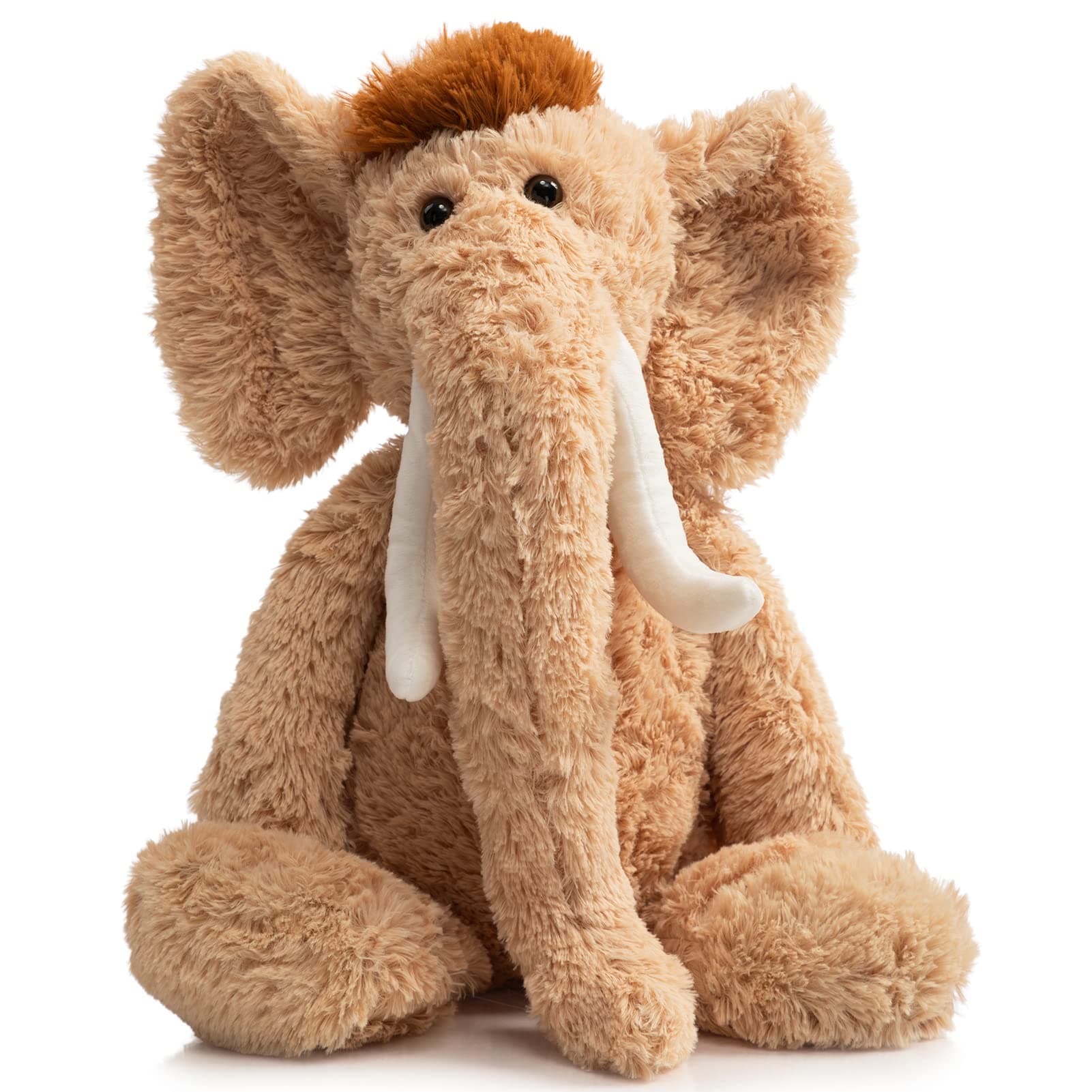 Mammoth Plush Stuffed Animal Teddy Wild Animal Doll Plush Soft Toy Love Birthday Gifts for Kids 70cm, Light Brown